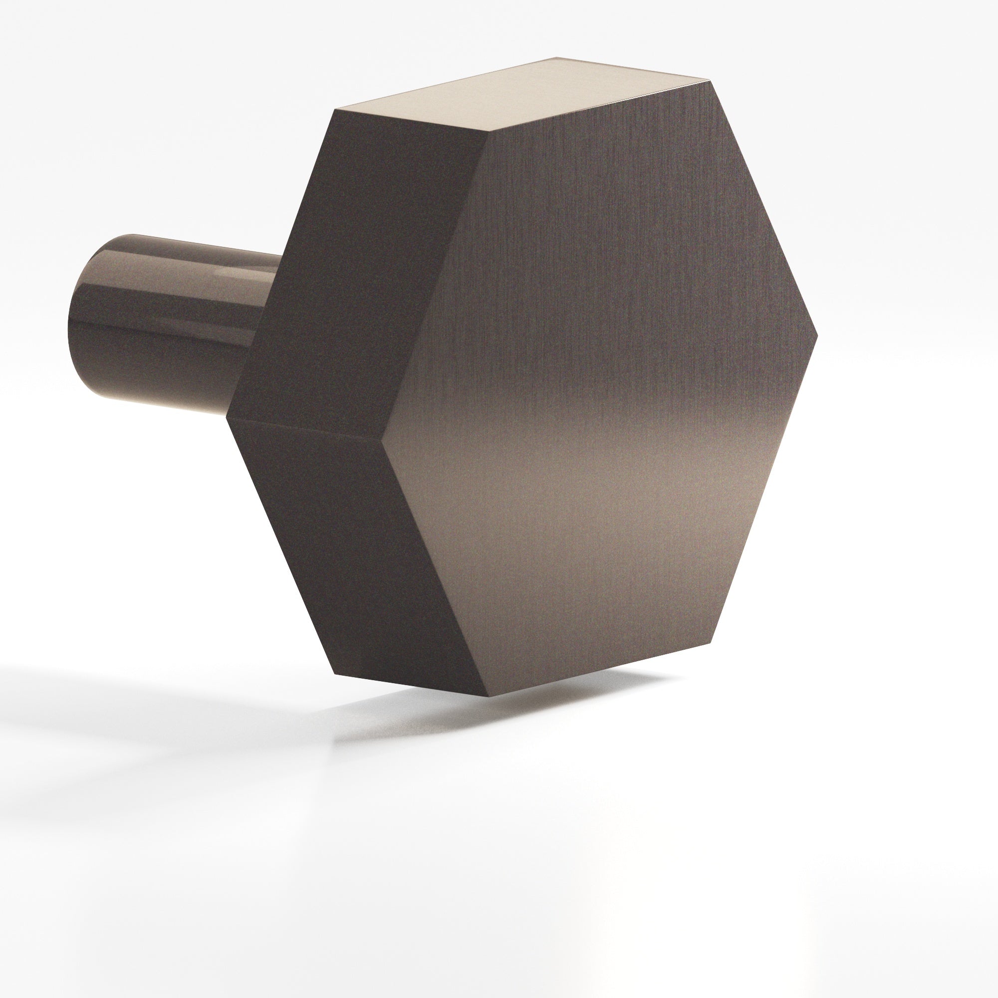 Colonial Bronze Series 530 1" Hexagonal Cabinet Knob With Straight Post Dark Statuary Bronze / 1"