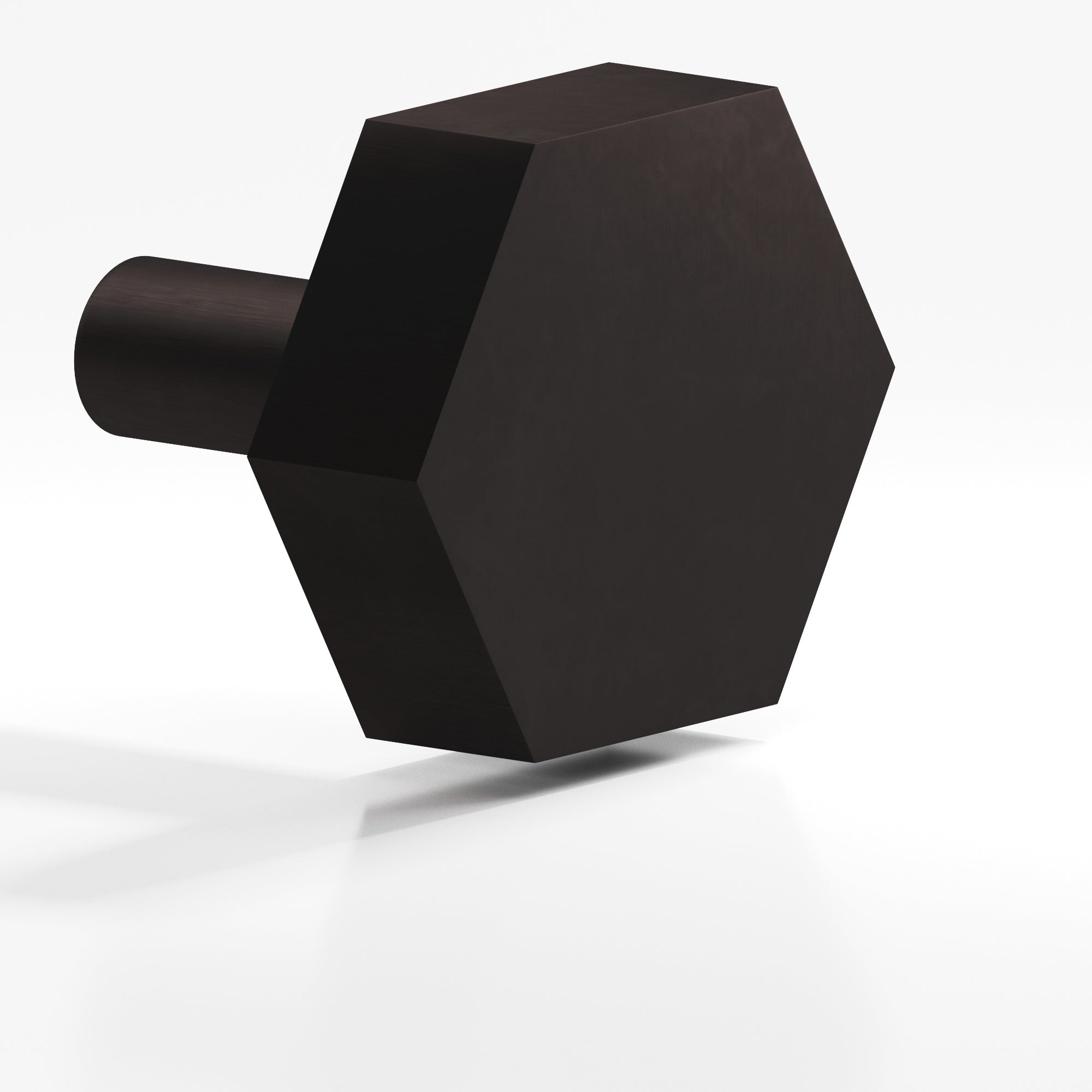 Colonial Bronze Series 531 1.25" Hexagonal Cabinet Knob With Straight Post Matte Dark Statuary Bronze / 1.25"