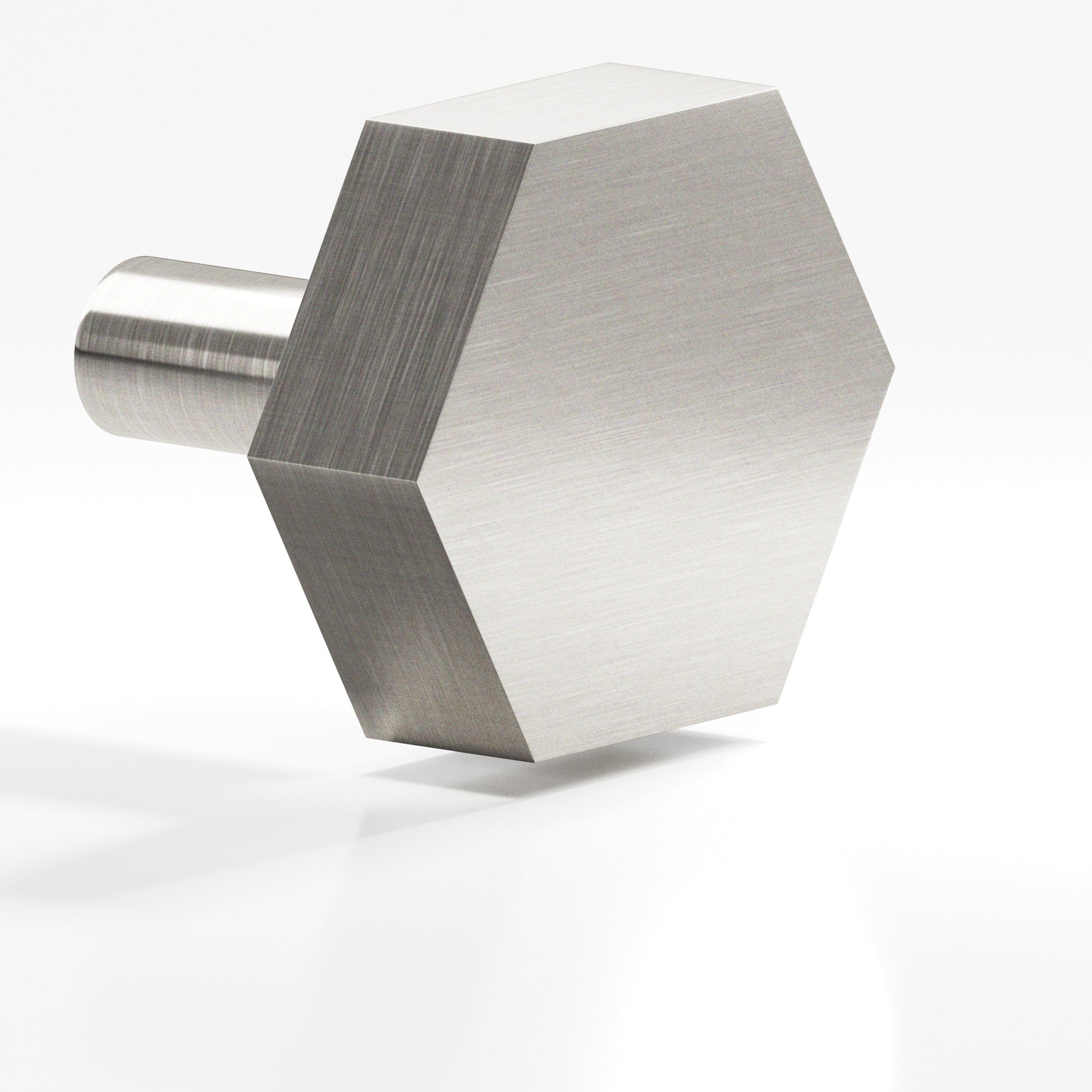 Colonial Bronze Series 532 1.5" Hexagonal Cabinet Knob With Straight Post Satin Nickel / 1.5"