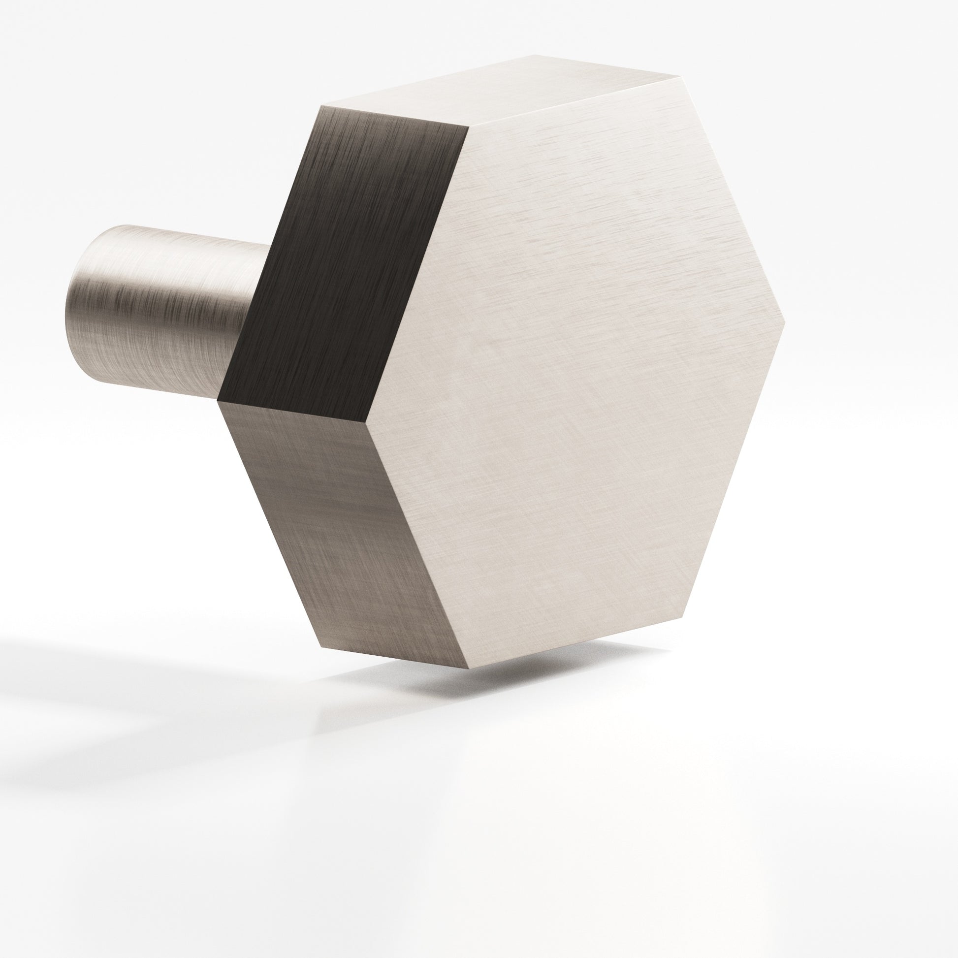 Colonial Bronze Series 531 1.25" Hexagonal Cabinet Knob With Straight Post Matte Satin Nickel / 1.25"