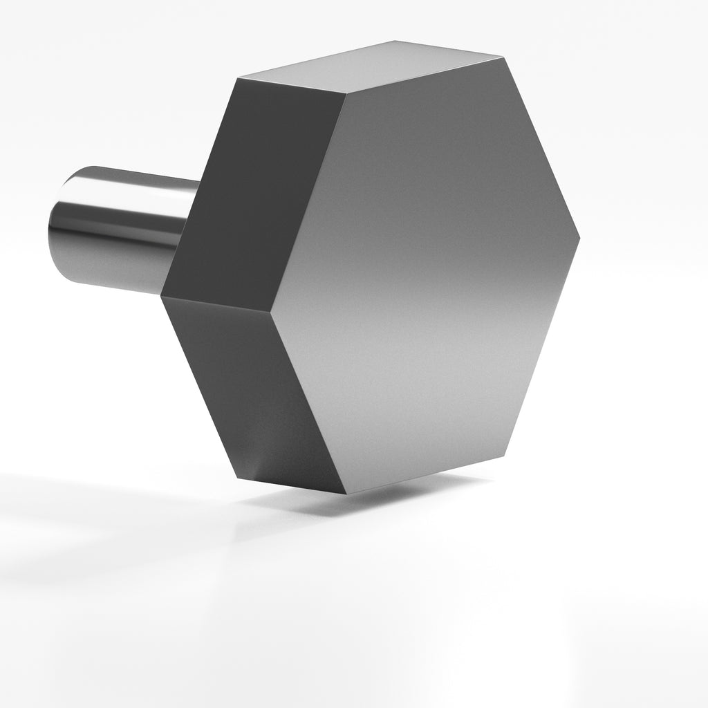 Colonial Bronze Series 532 1.5" Hexagonal Cabinet Knob With Straight Post Graphite / 1.5"