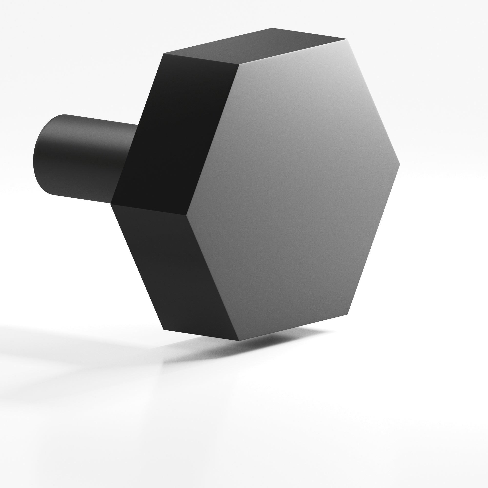 Colonial Bronze Series 532 1.5" Hexagonal Cabinet Knob With Straight Post Matte Graphite / 1.5"