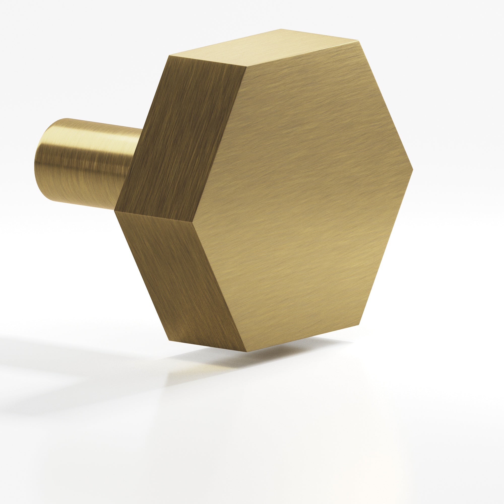 Colonial Bronze Series 532 1.5" Hexagonal Cabinet Knob With Straight Post Antique Brass / 1.5"