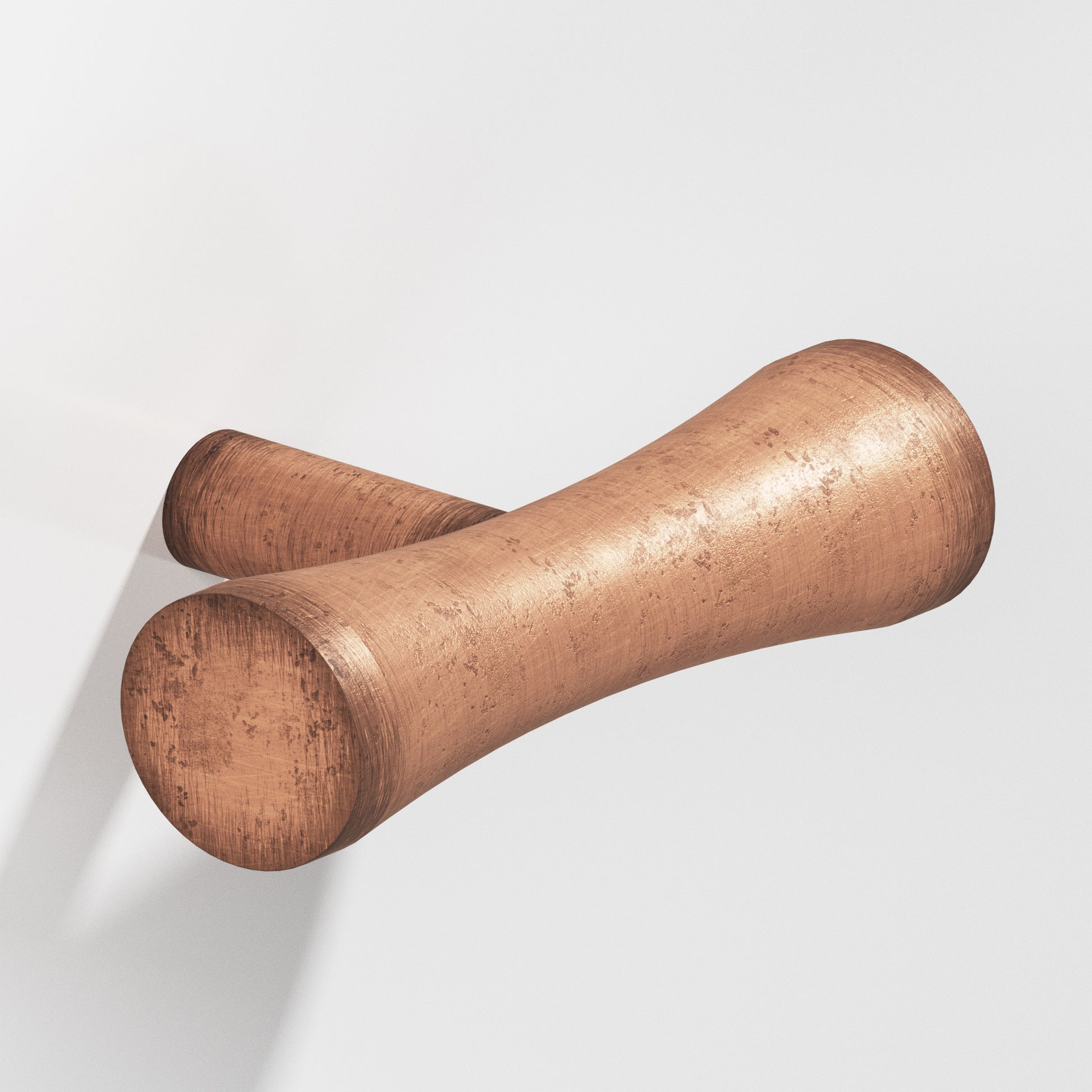 Colonial Bronze Series 540 2" Hourglass Cabinet T-Knob With Straight Post Distressed Antique Copper / 2"