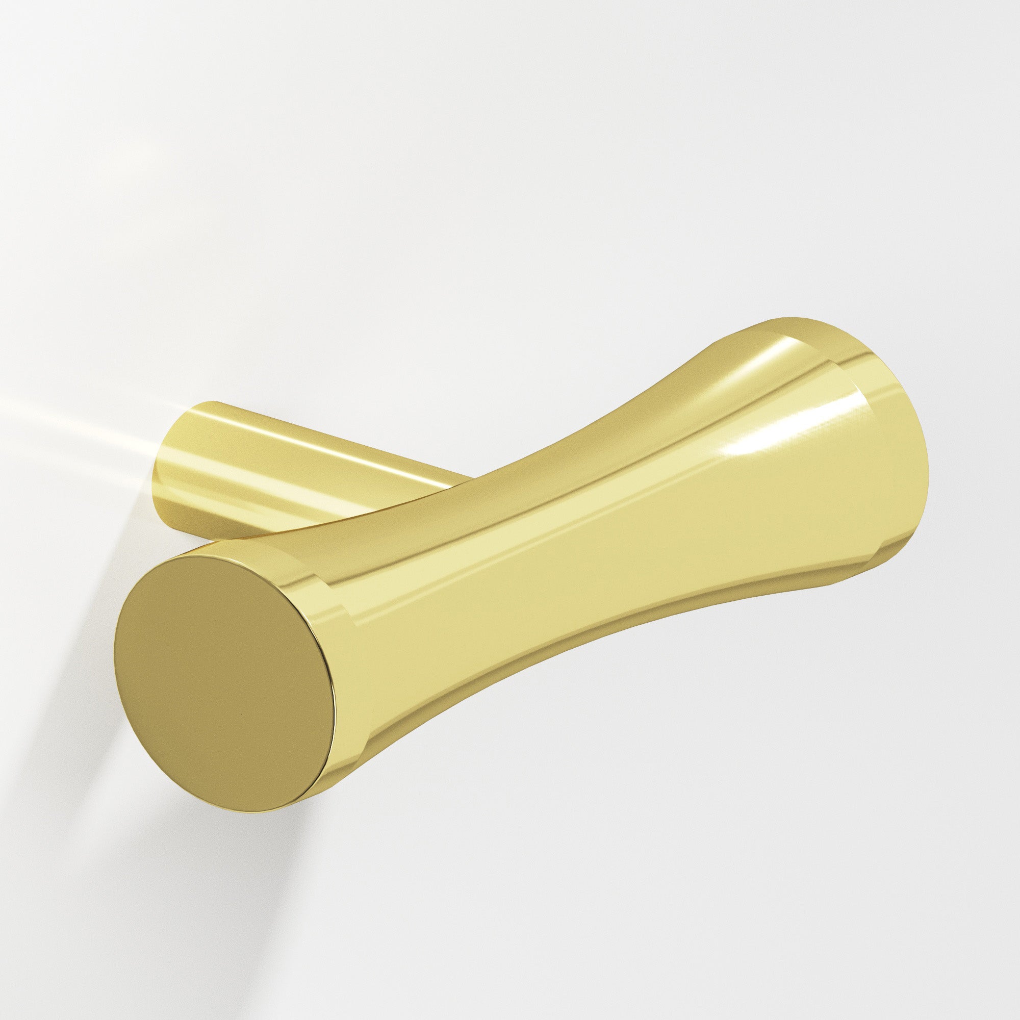 Colonial Bronze Series 540 2" Hourglass Cabinet T-Knob With Straight Post Polished Brass / 2"