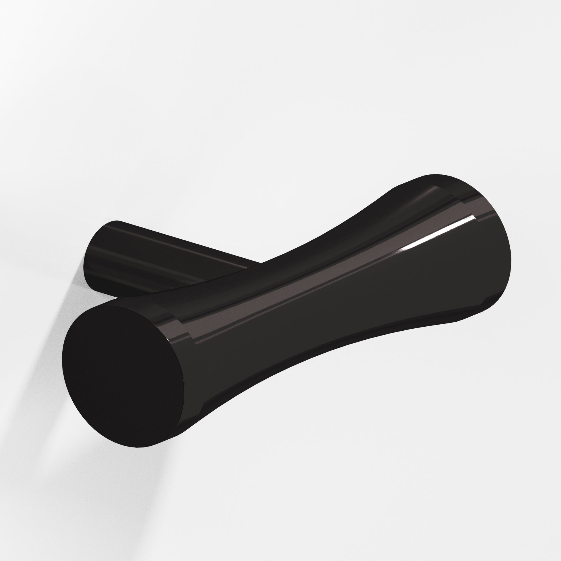 Colonial Bronze Series 540 2" Hourglass Cabinet T-Knob With Straight Post Satin Black / 2"