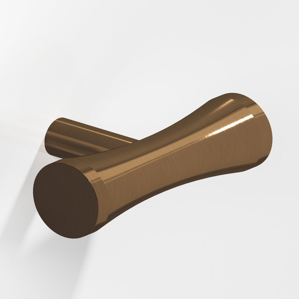 Colonial Bronze Series 540 2" Hourglass Cabinet T-Knob With Straight Post Light Statuary Bronze / 2"