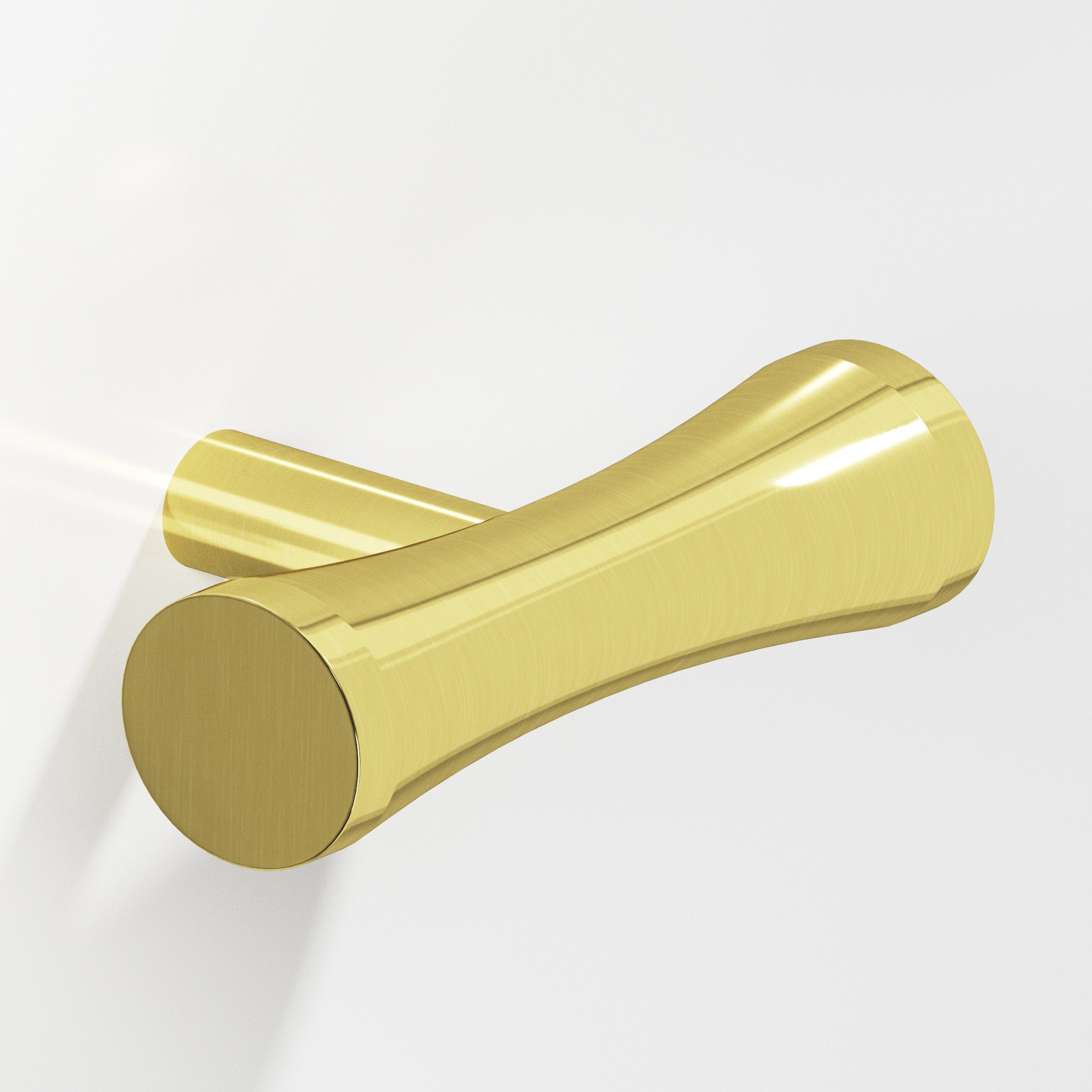 Colonial Bronze Series 540 2" Hourglass Cabinet T-Knob With Straight Post Unlacquered Polished Brass / 2"