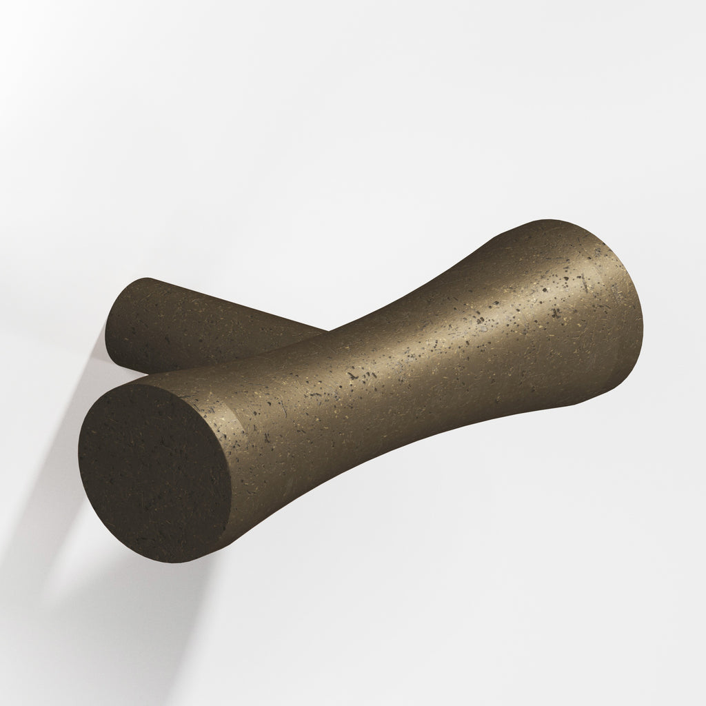 Colonial Bronze Series 540 2" Hourglass Cabinet T-Knob With Straight Post Distressed Oil Rubbed Bronze / 2"