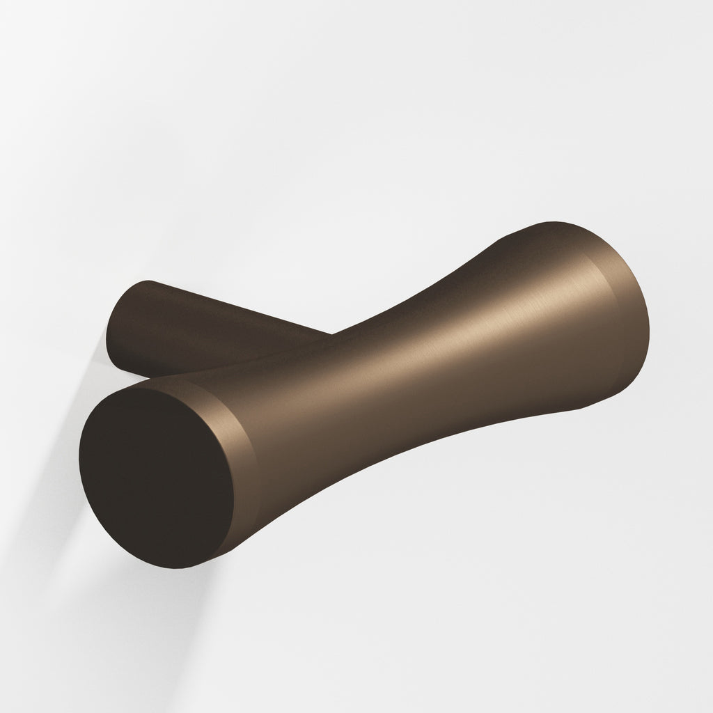 Colonial Bronze Series 540 2" Hourglass Cabinet T-Knob With Straight Post Heritage Bronze / 2"