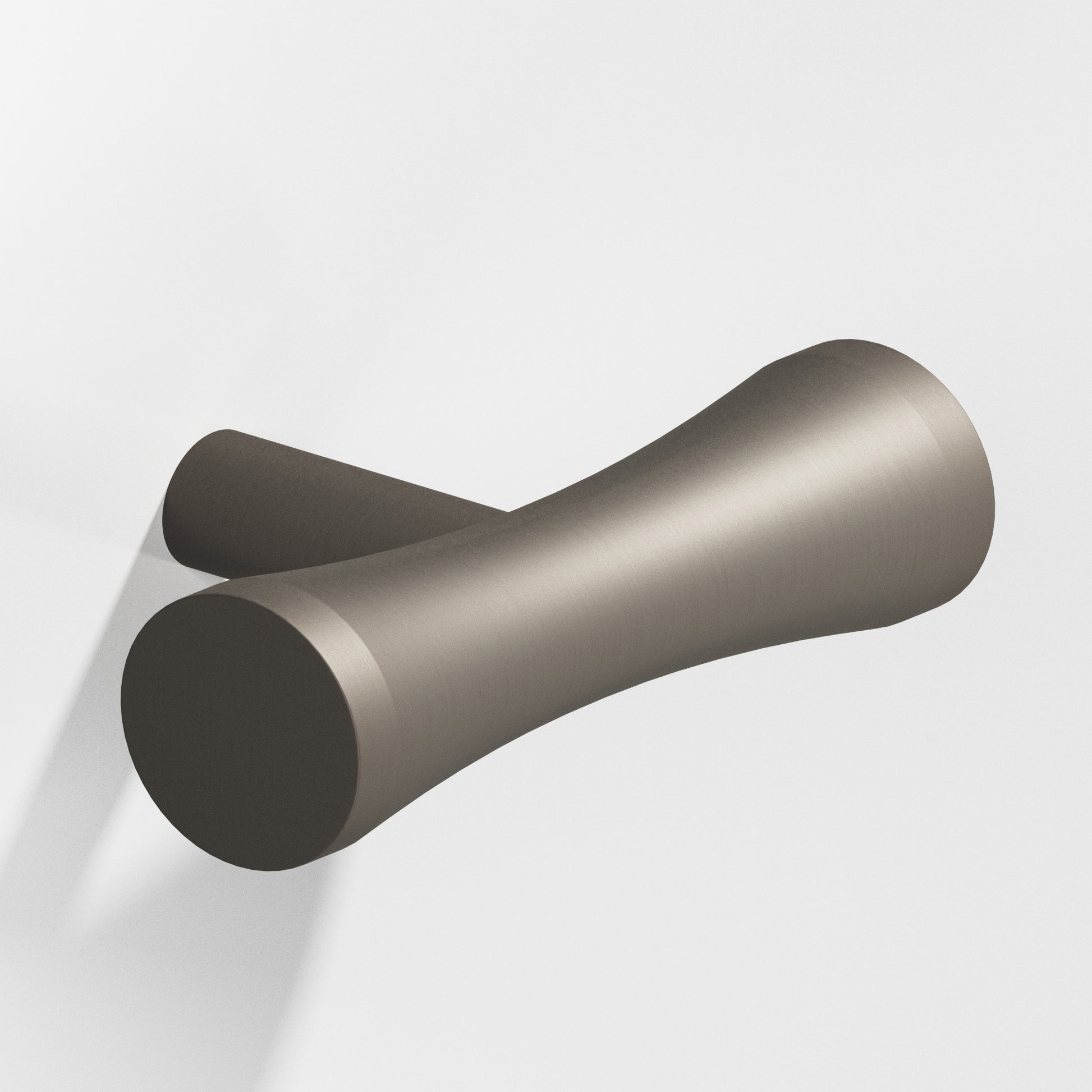 Colonial Bronze Series 540 2" Hourglass Cabinet T-Knob With Straight Post Matte Pewter / 2"