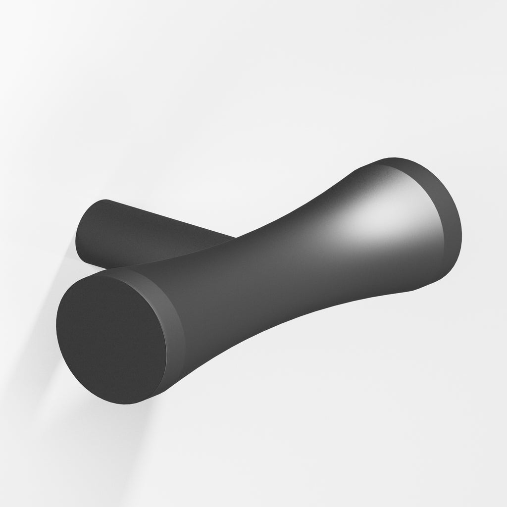 Colonial Bronze Series 540 2" Hourglass Cabinet T-Knob With Straight Post Matte Graphite / 2"