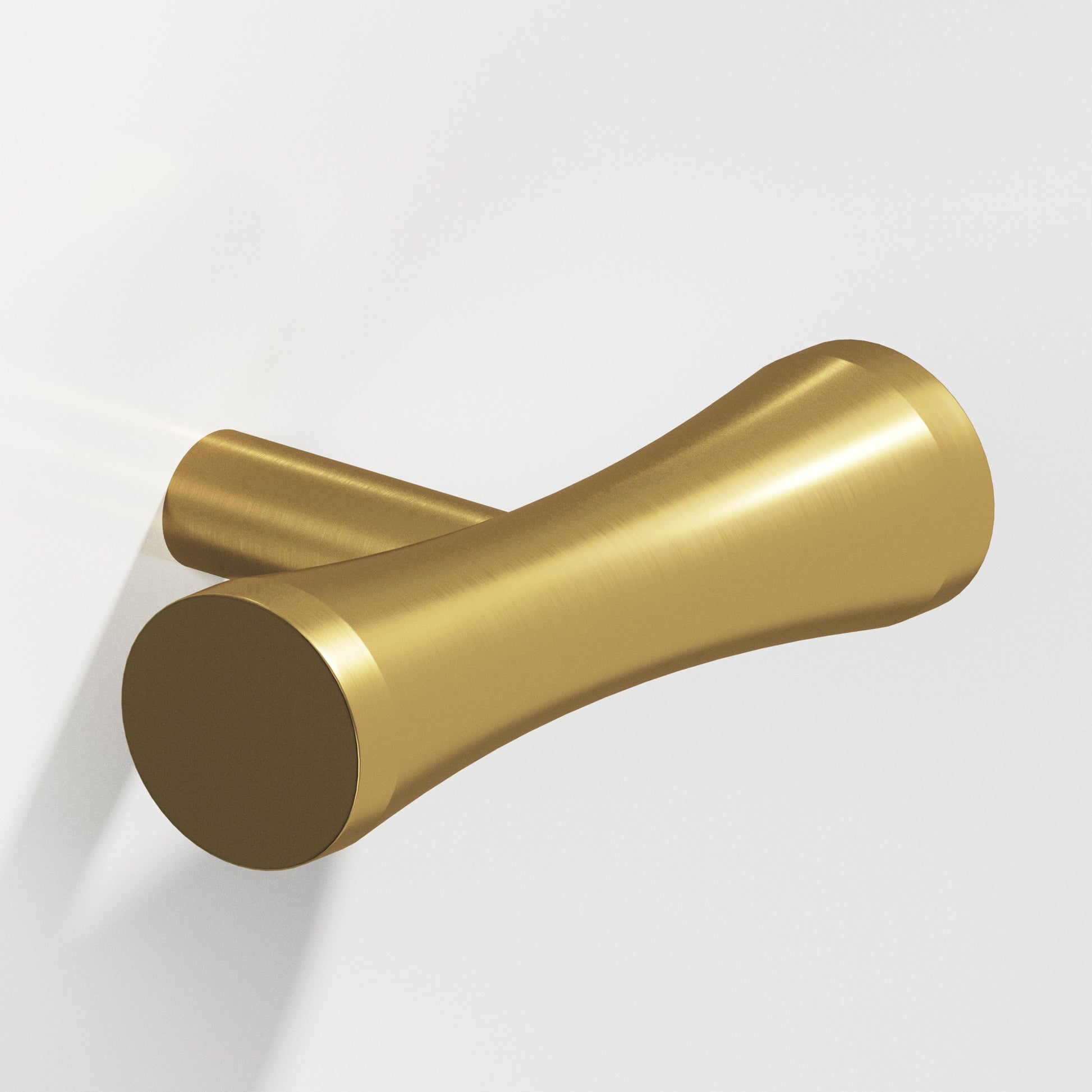 Colonial Bronze Series 540 2" Hourglass Cabinet T-Knob With Straight Post Unlacquered Satin Brass / 2"