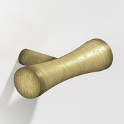 Colonial Bronze Series 540 2" Hourglass Cabinet T-Knob With Straight Post Distressed Antique Brass / 2"