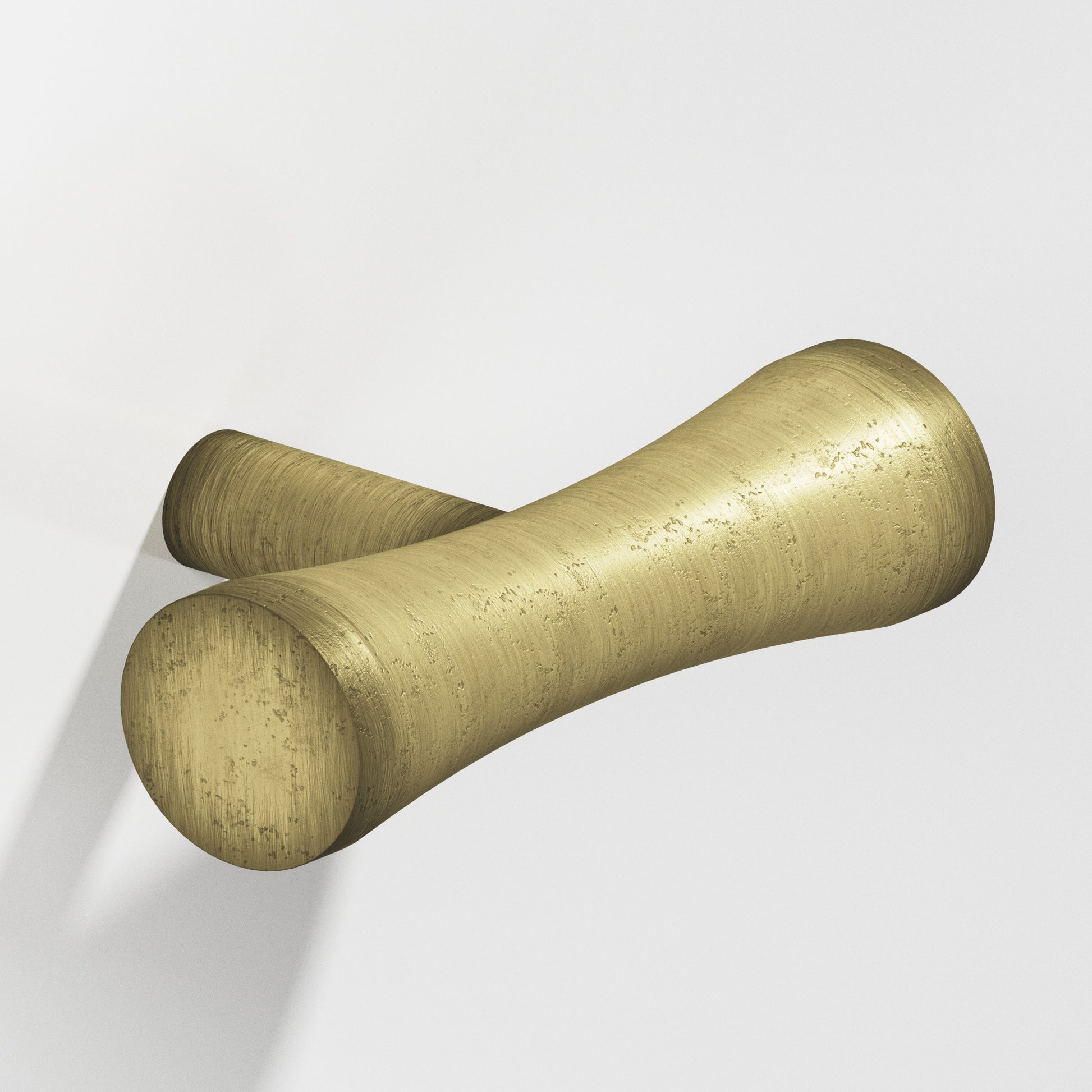 Colonial Bronze Series 540 2" Hourglass Cabinet T-Knob With Straight Post Distressed Antique Brass / 2"