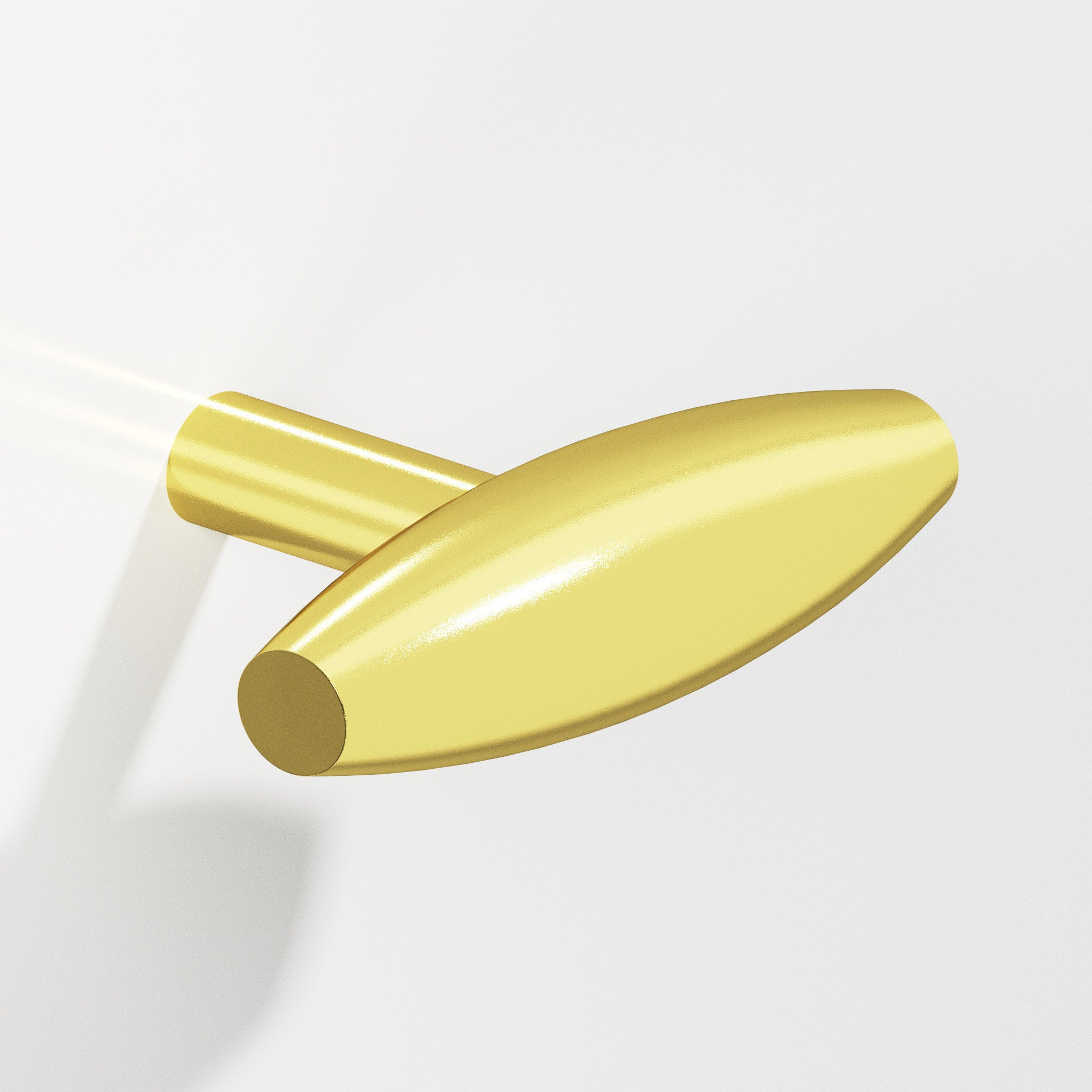 Colonial Bronze Series 541 2" Cigar Cabinet T-Knob With Straight Post French Gold / 2"