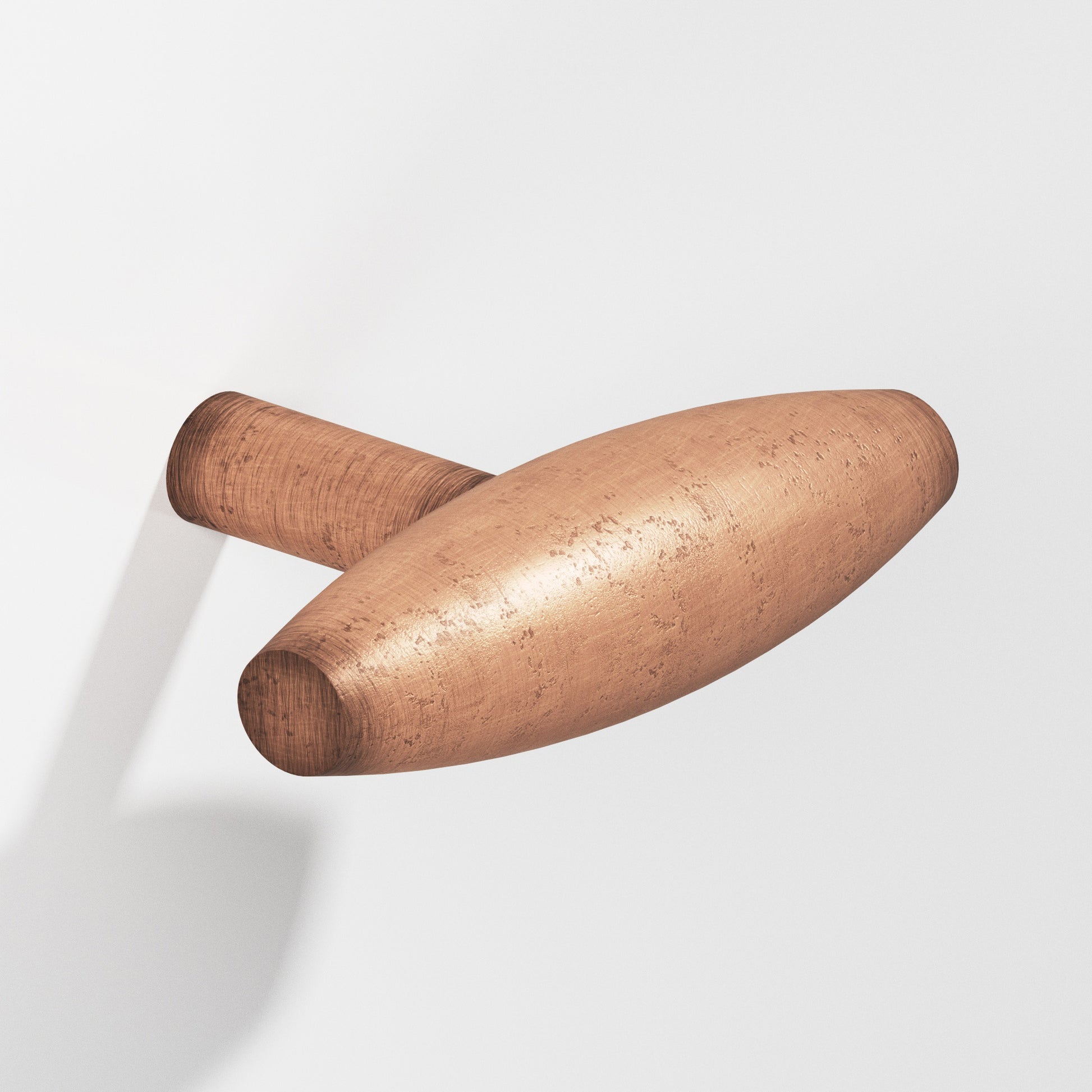 Colonial Bronze Series 541 2" Cigar Cabinet T-Knob With Straight Post Distressed Antique Copper / 2"