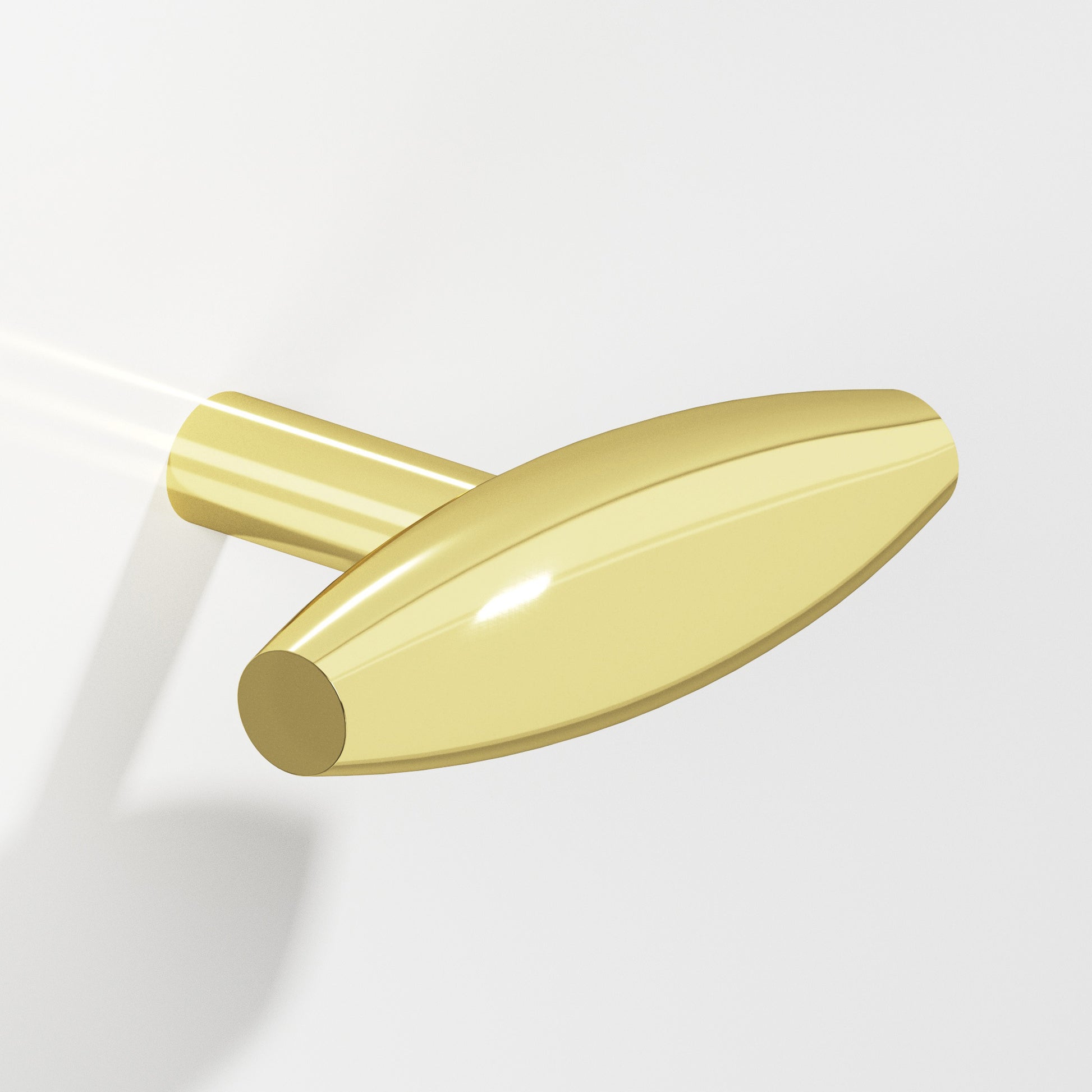 Colonial Bronze Series 541 2" Cigar Cabinet T-Knob With Straight Post Polished Brass / 2"