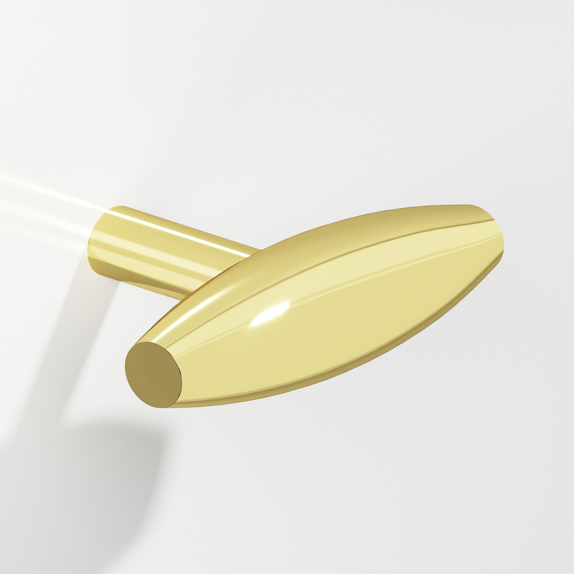 Colonial Bronze Series 541 2" Cigar Cabinet T-Knob With Straight Post Polished Brass / 2"