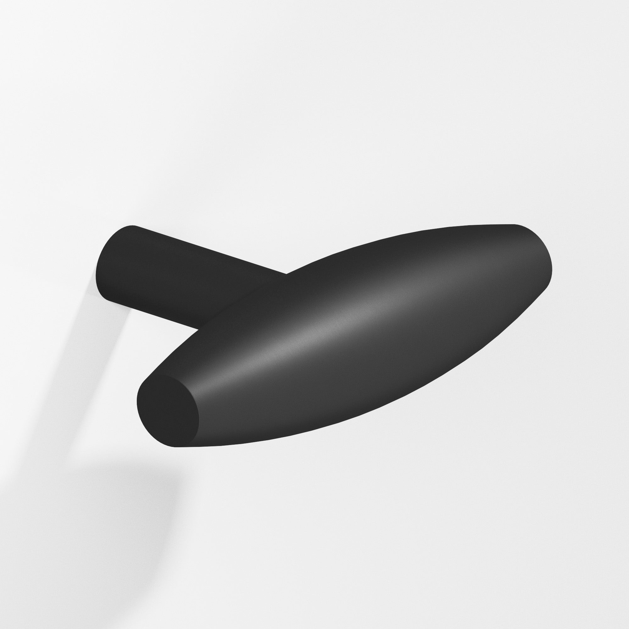 Colonial Bronze Series 541 2" Cigar Cabinet T-Knob With Straight Post Matte Satin Black / 2"