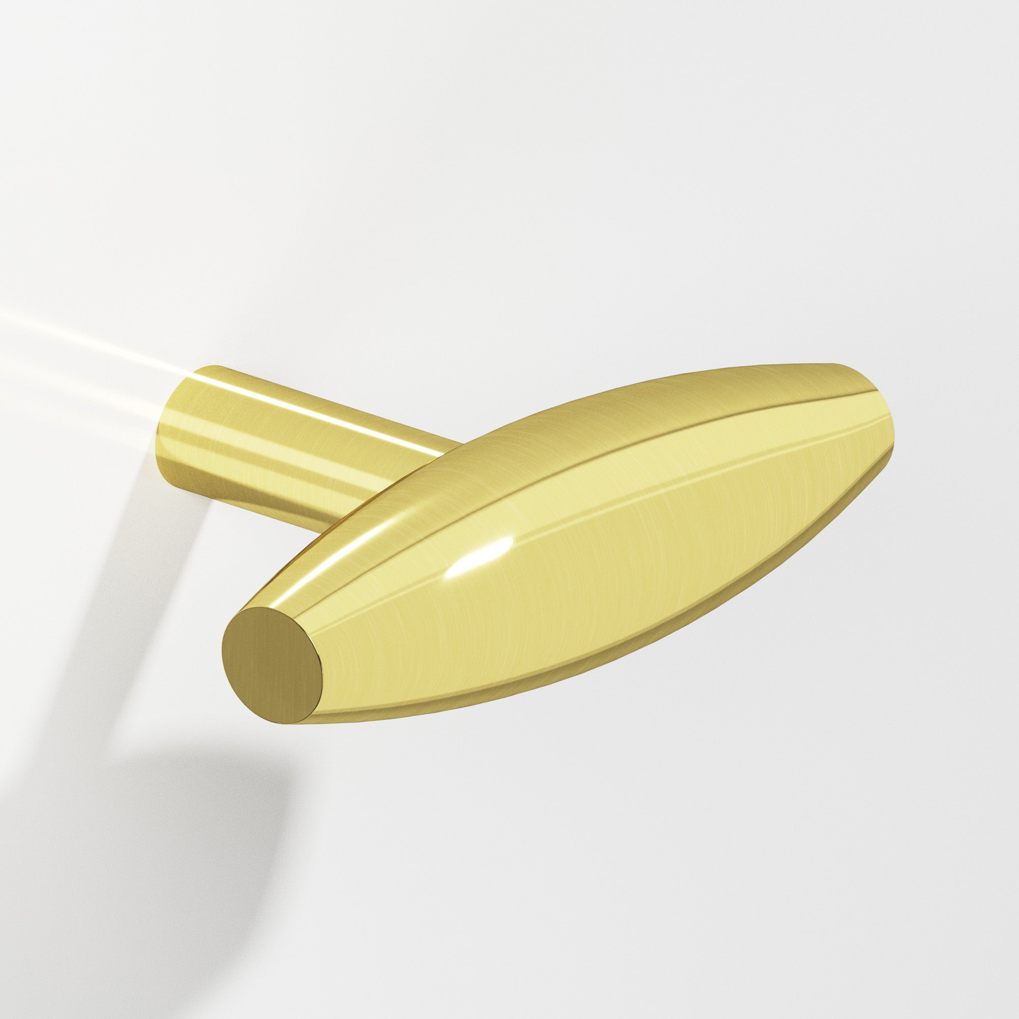 Colonial Bronze Series 541 2" Cigar Cabinet T-Knob With Straight Post Unlacquered Polished Brass / 2"