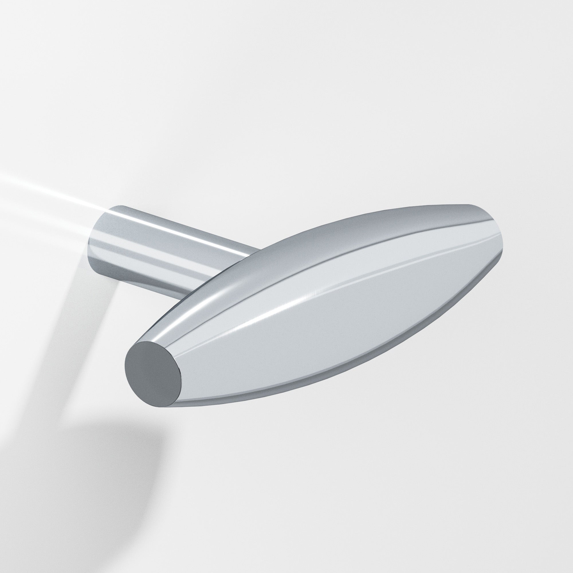 Colonial Bronze Series 541 2" Cigar Cabinet T-Knob With Straight Post Polished Chrome / 2"