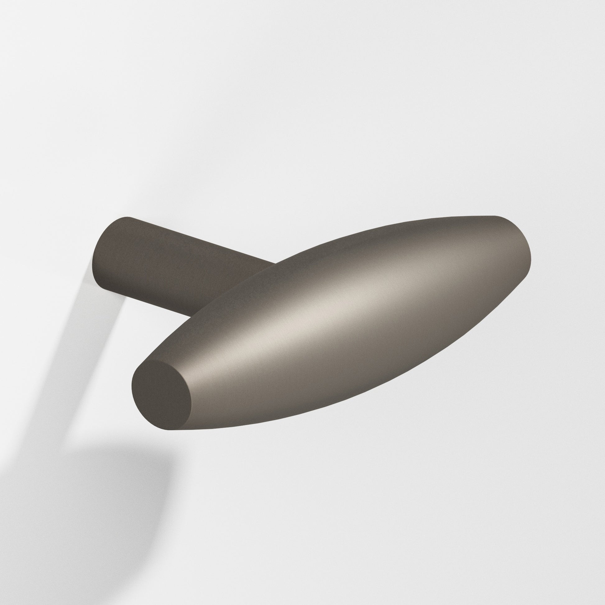 Colonial Bronze Series 541 2" Cigar Cabinet T-Knob With Straight Post Matte Pewter / 2"