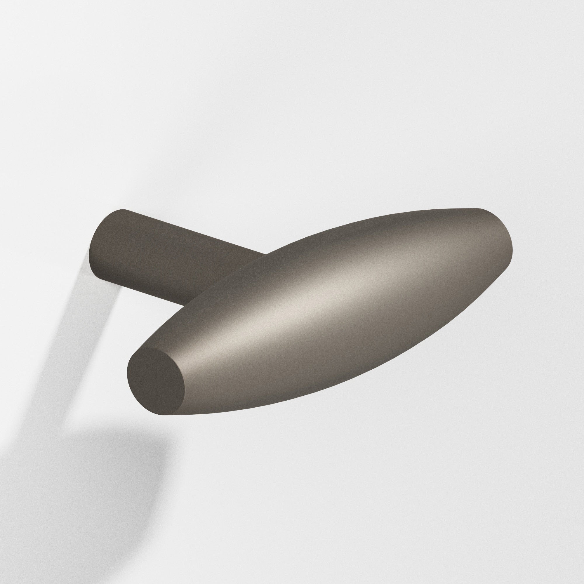 Colonial Bronze Series 541 2" Cigar Cabinet T-Knob With Straight Post Matte Pewter / 2"