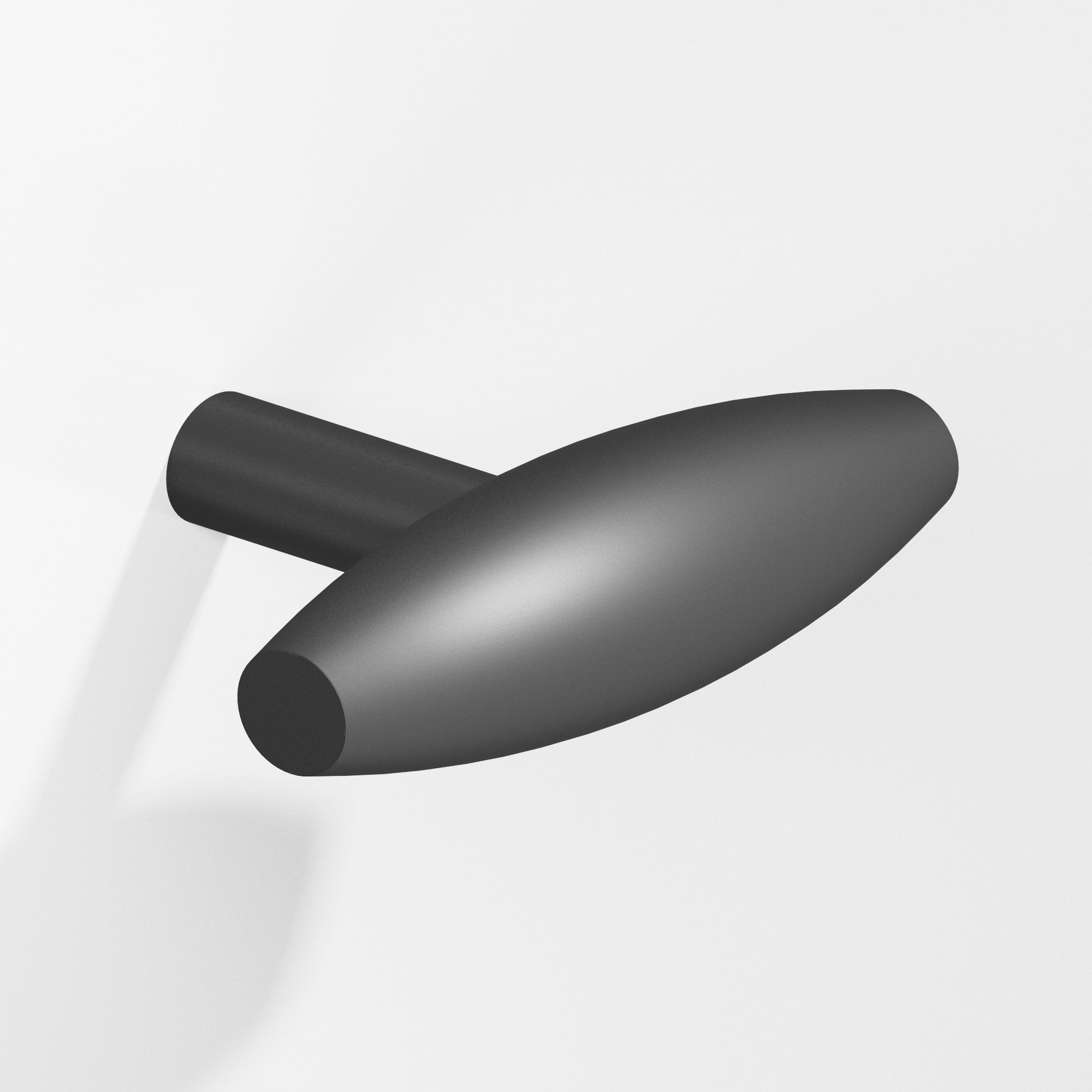 Colonial Bronze Series 541 2" Cigar Cabinet T-Knob With Straight Post Matte Graphite / 2"