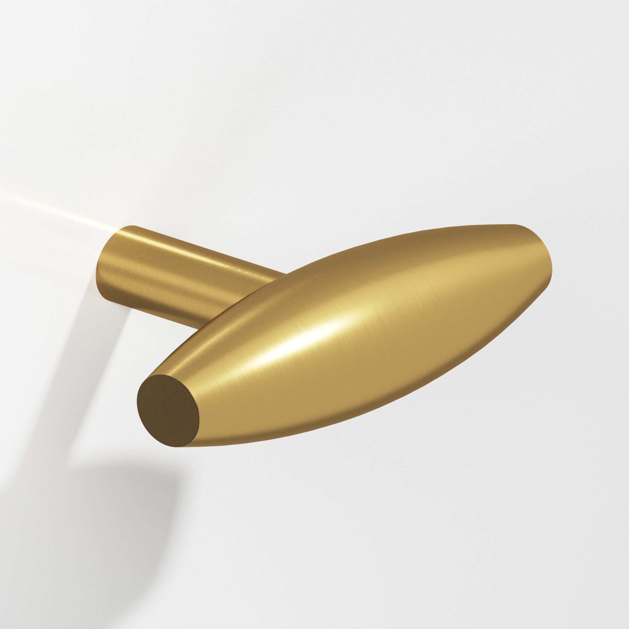 Colonial Bronze Series 541 2" Cigar Cabinet T-Knob With Straight Post Unlacquered Satin Brass / 2"