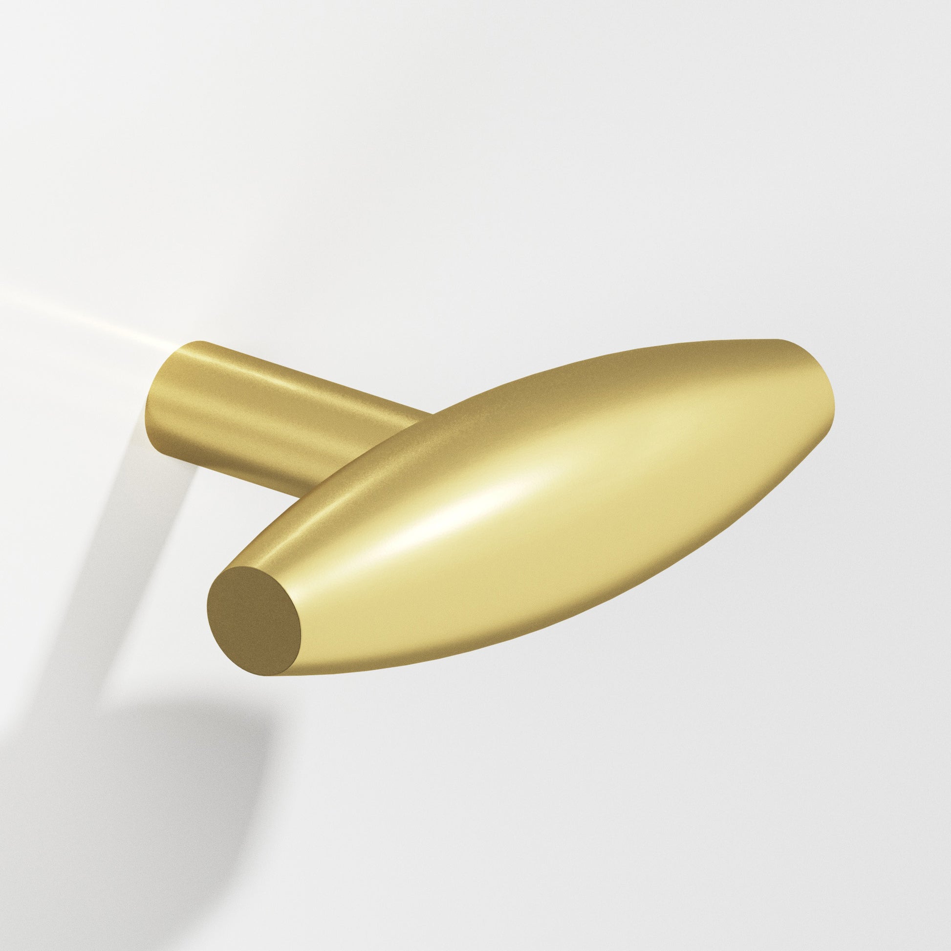 Colonial Bronze Series 541 2" Cigar Cabinet T-Knob With Straight Post Matte Satin Brass / 2"