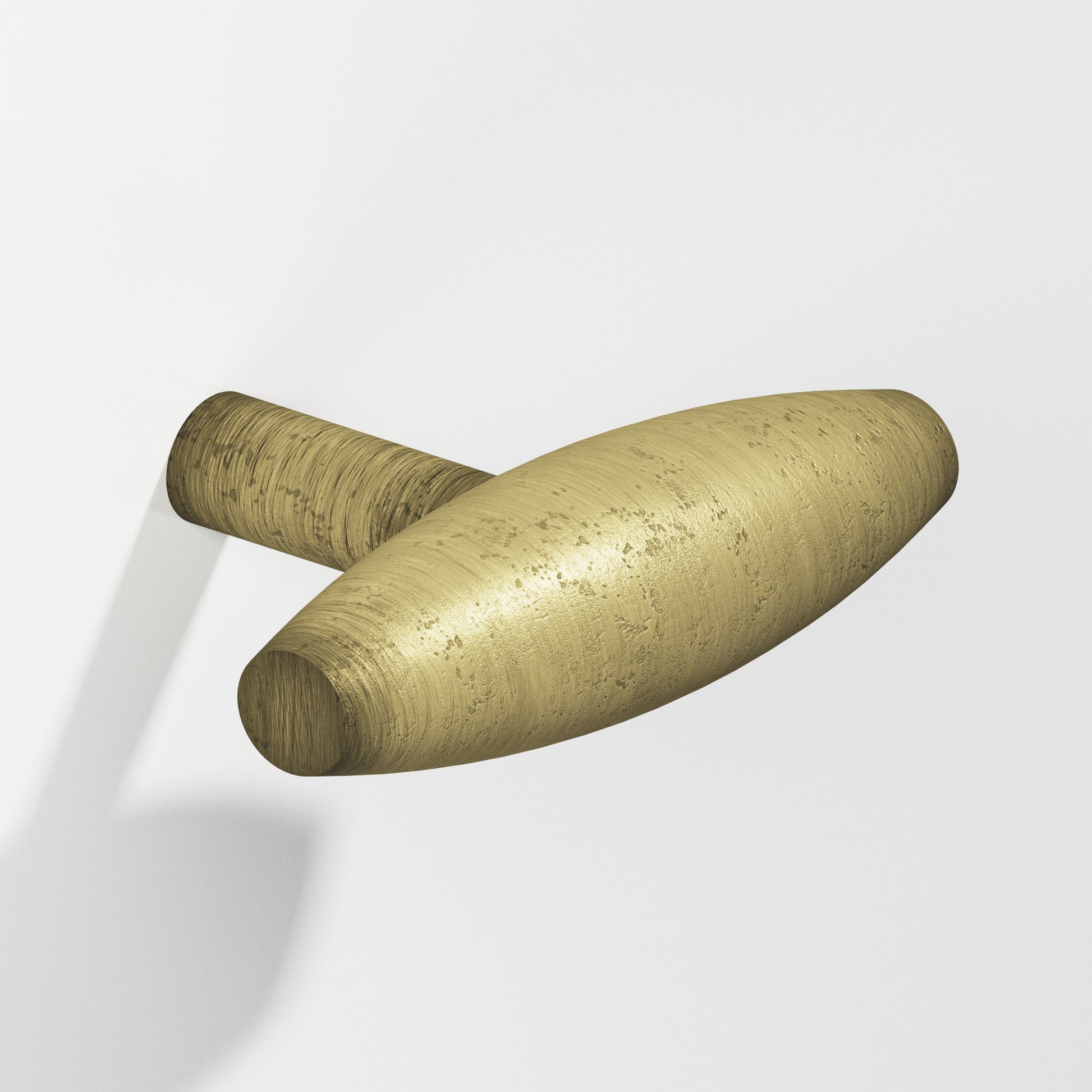 Colonial Bronze Series 541 2" Cigar Cabinet T-Knob With Straight Post Distressed Antique Brass / 2"