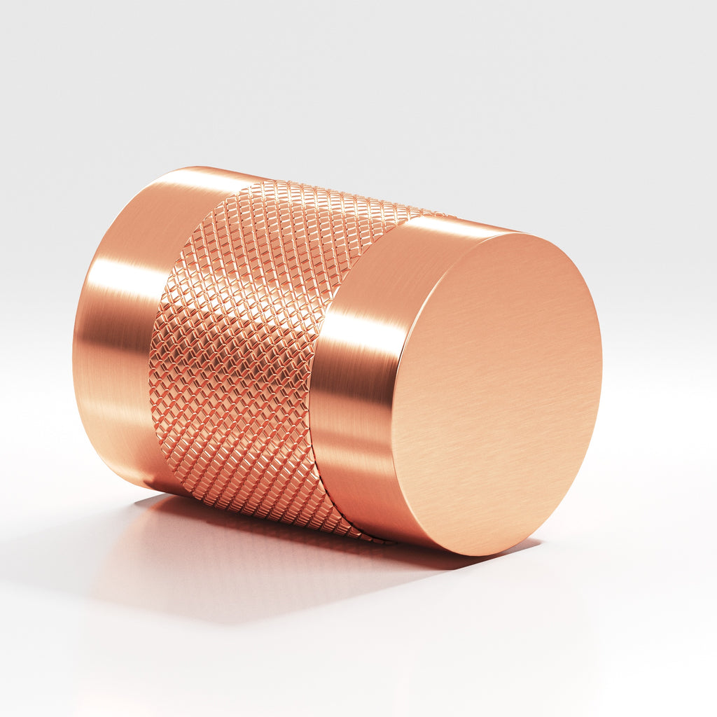 Colonial Bronze Series 560 .75" Round Diamond-Knurled Cabinet Knob Back-To-Back Shower Kit Satin Copper / .75"