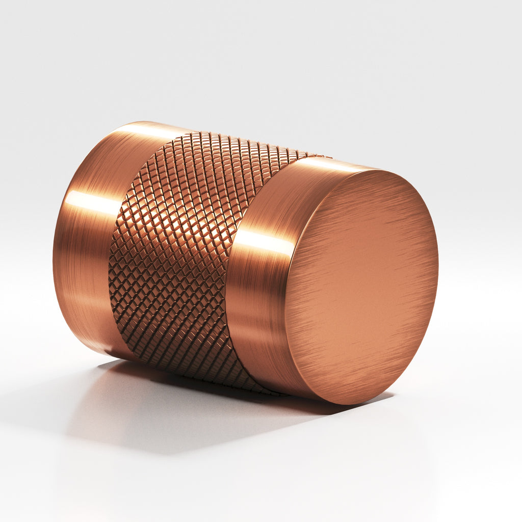 Colonial Bronze Series 560 .75" Round Diamond-Knurled Cabinet Knob Back-To-Back Shower Kit Antique Copper / .75"