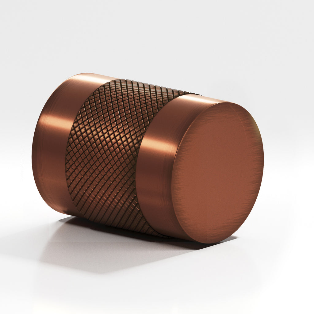 Colonial Bronze Series 560 .75" Round Diamond-Knurled Cabinet Knob Back-To-Back Shower Kit Matte Antique Copper / .75"