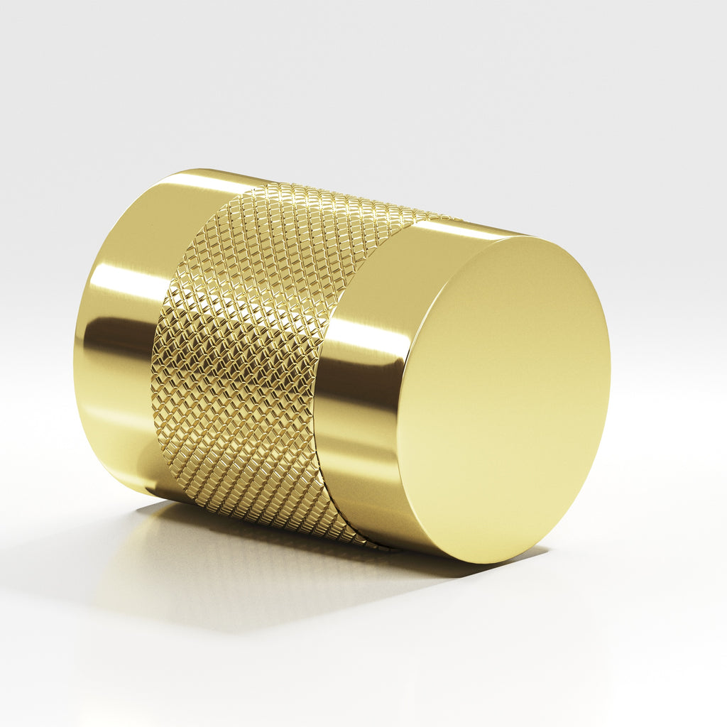 Colonial Bronze Series 560 .75" Round Diamond-Knurled Cabinet Knob Back-To-Back Shower Kit Polished Brass / .75"
