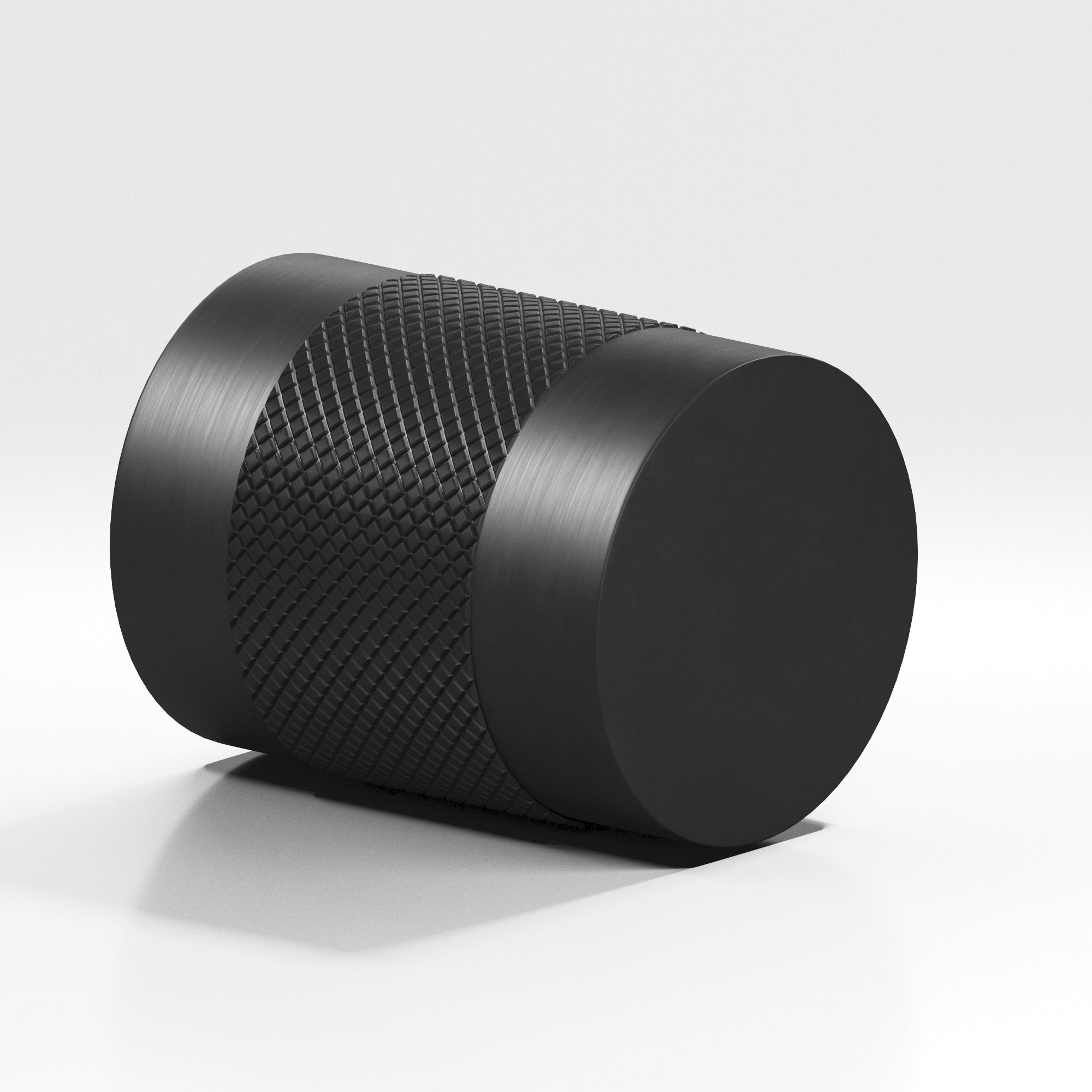 Colonial Bronze Series 560 .75" Round Diamond-Knurled Cabinet Knob Back-To-Back Shower Kit Matte Satin Black / .75"