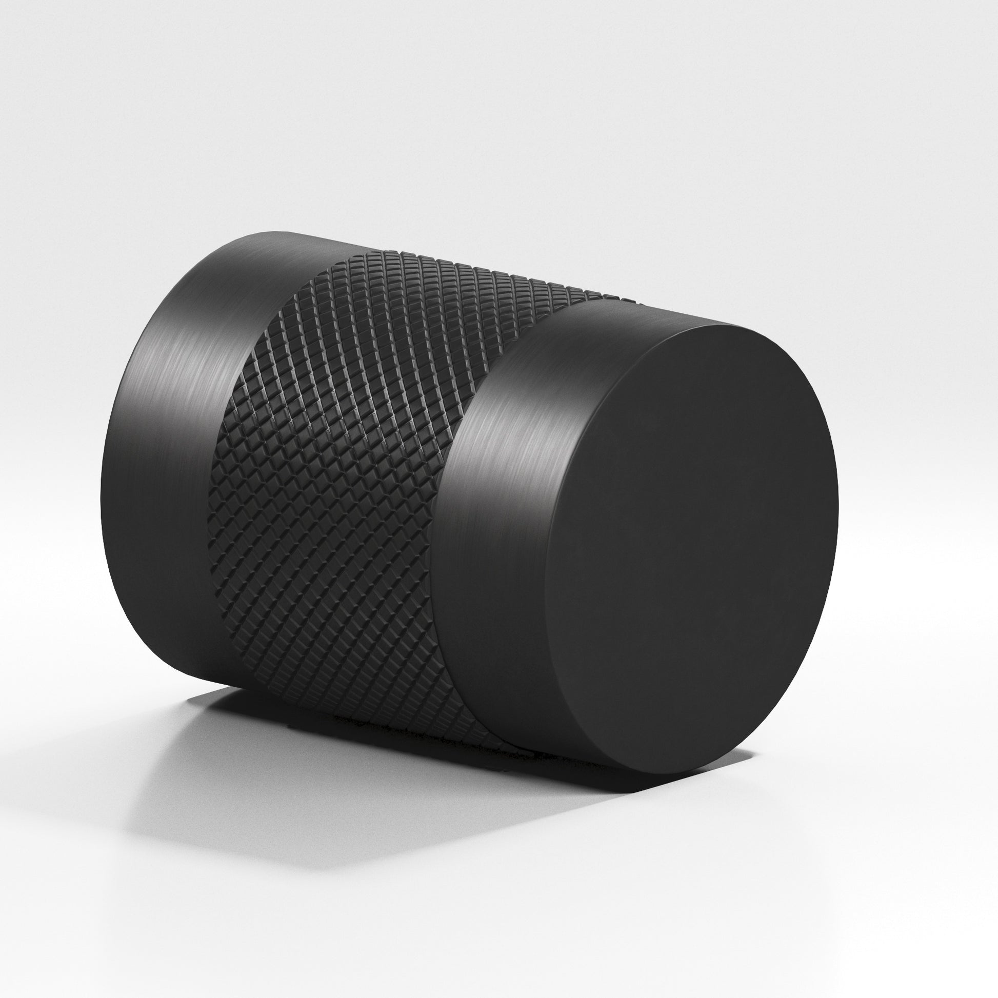 Colonial Bronze Series 562 1.25" Round Diamond-Knurled Cabinet Knob Back-To-Back Shower Kit Matte Satin Black / 1.25"