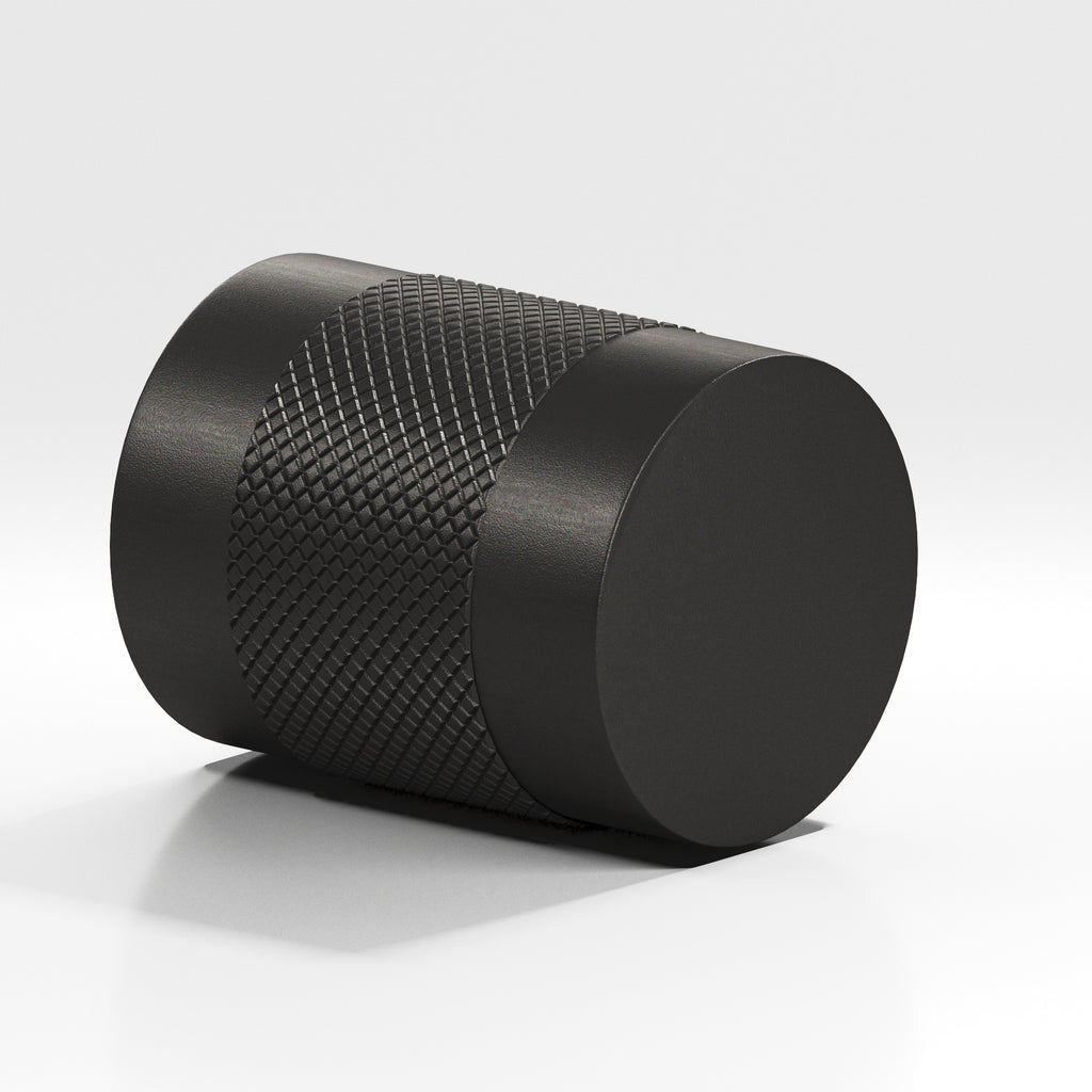 Colonial Bronze Series 560 .75" Round Diamond-Knurled Cabinet Knob Back-To-Back Shower Kit Frost Black™ / .75"