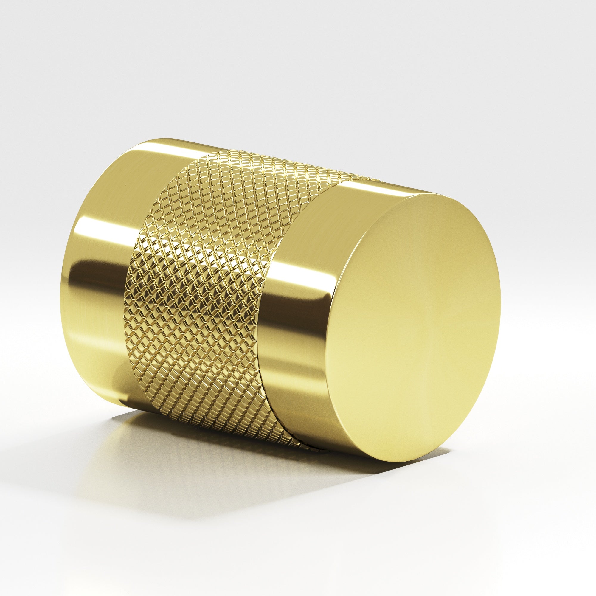 Colonial Bronze Series 562 1.25" Round Diamond-Knurled Cabinet Knob Back-To-Back Shower Kit Unlacquered Polished Brass / 1.25"