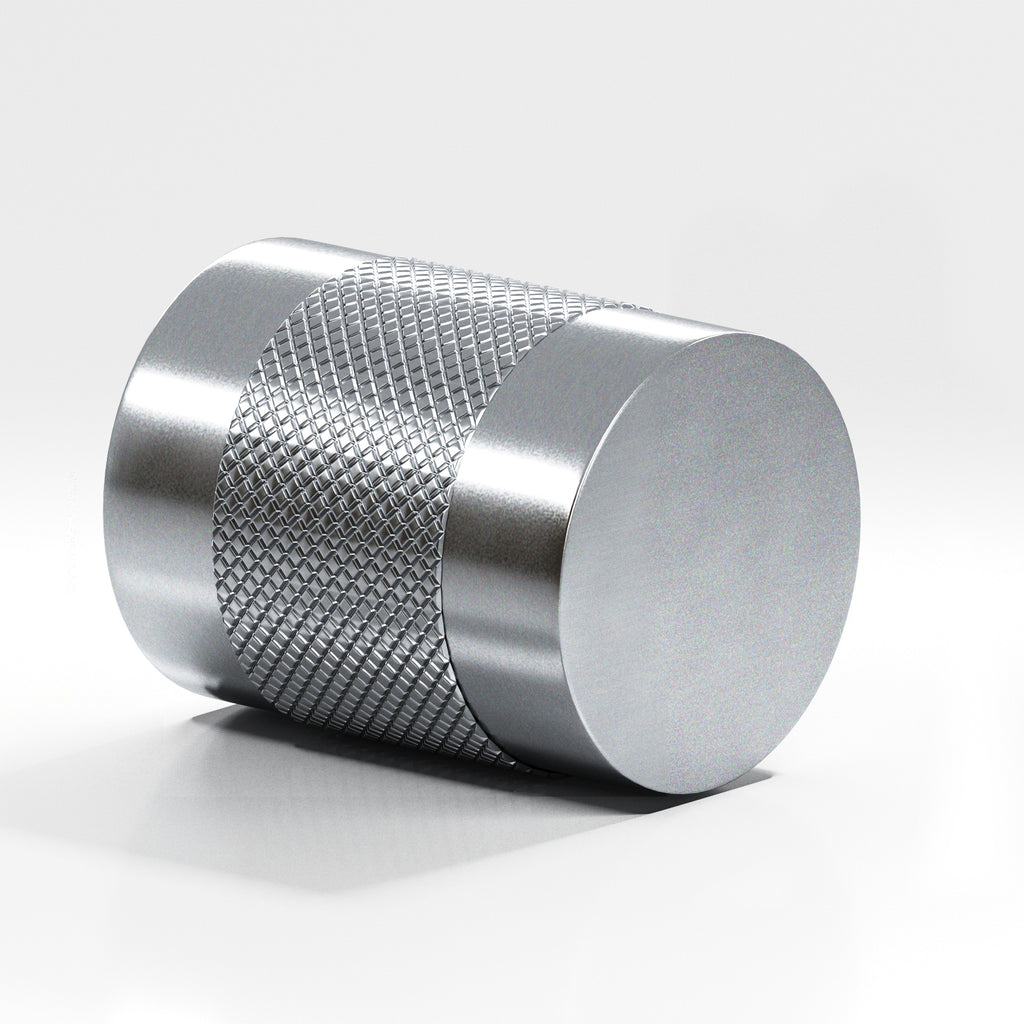 Colonial Bronze Series 560 .75" Round Diamond-Knurled Cabinet Knob Back-To-Back Shower Kit Satin Chrome / .75"