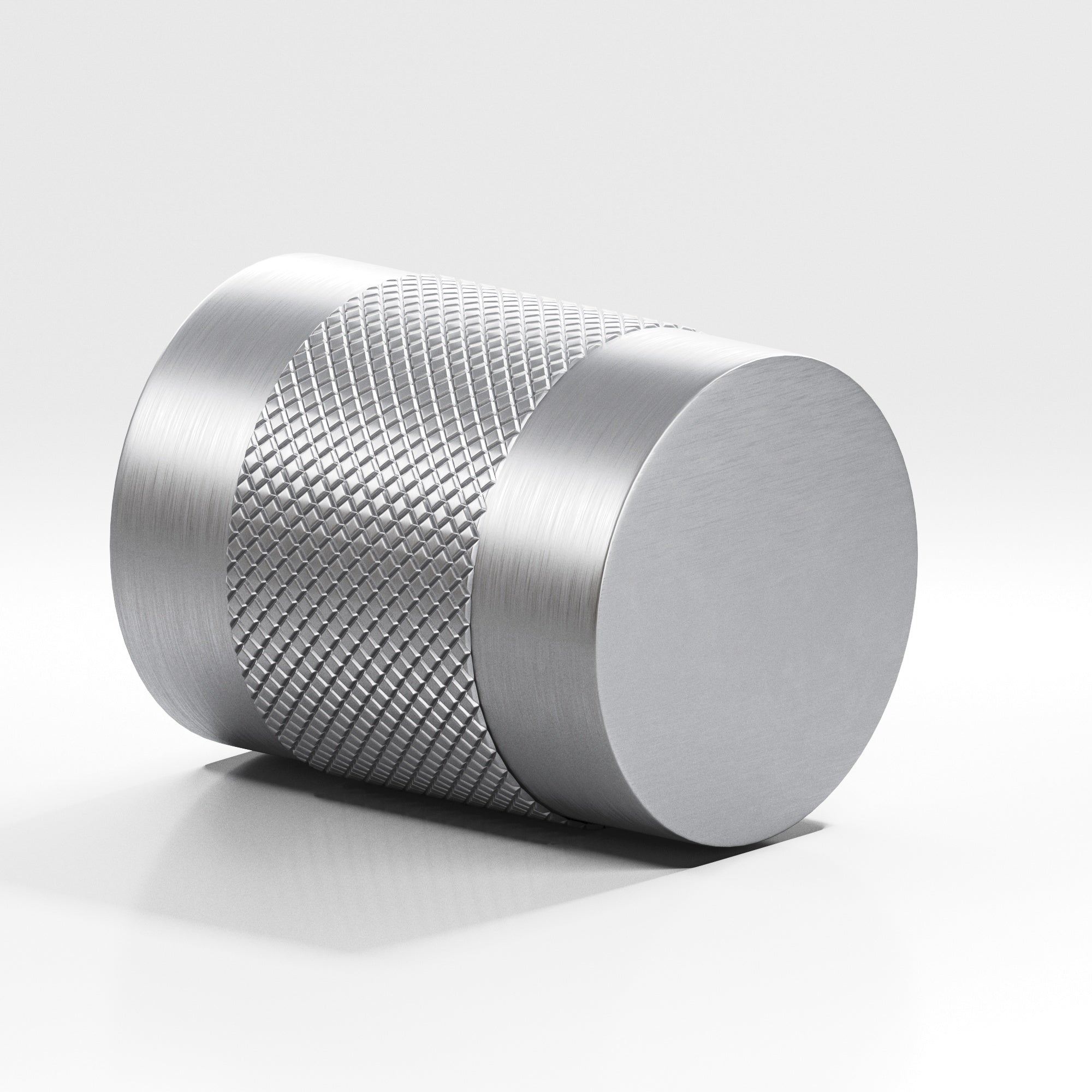 Colonial Bronze Series 562 1.25" Round Diamond-Knurled Cabinet Knob Back-To-Back Shower Kit Matte Satin Chrome / 1.25"