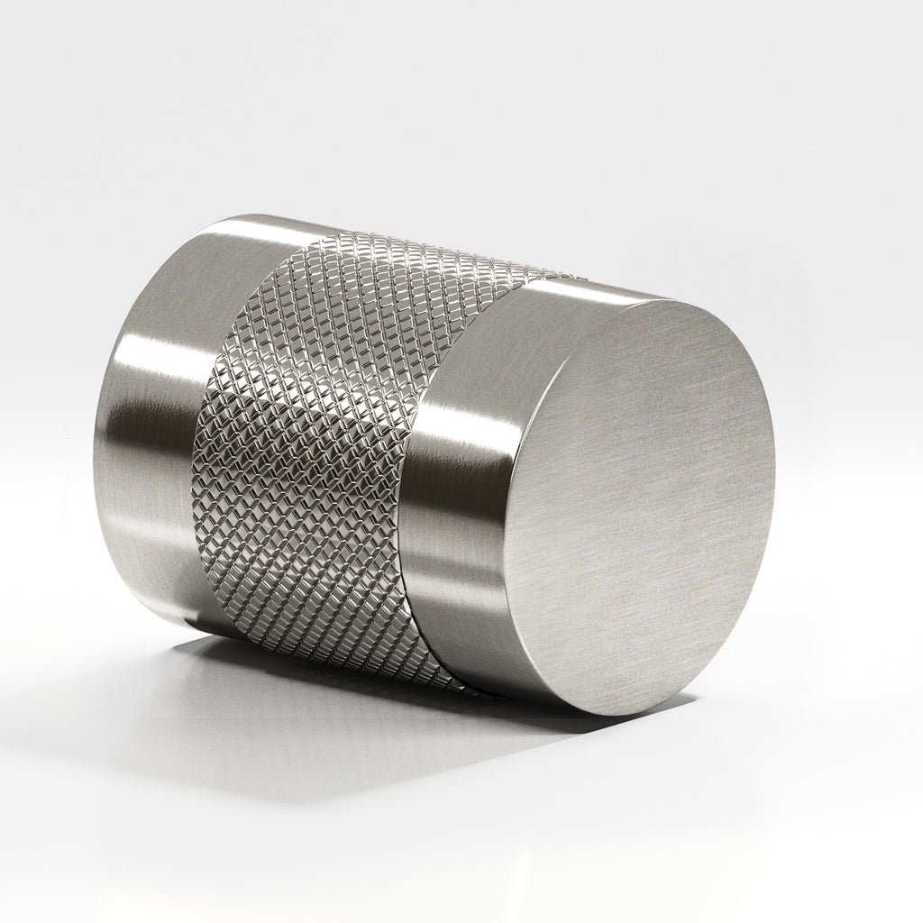 Colonial Bronze Series 560 .75" Round Diamond-Knurled Cabinet Knob Back-To-Back Shower Kit Nickel Stainless / .75"