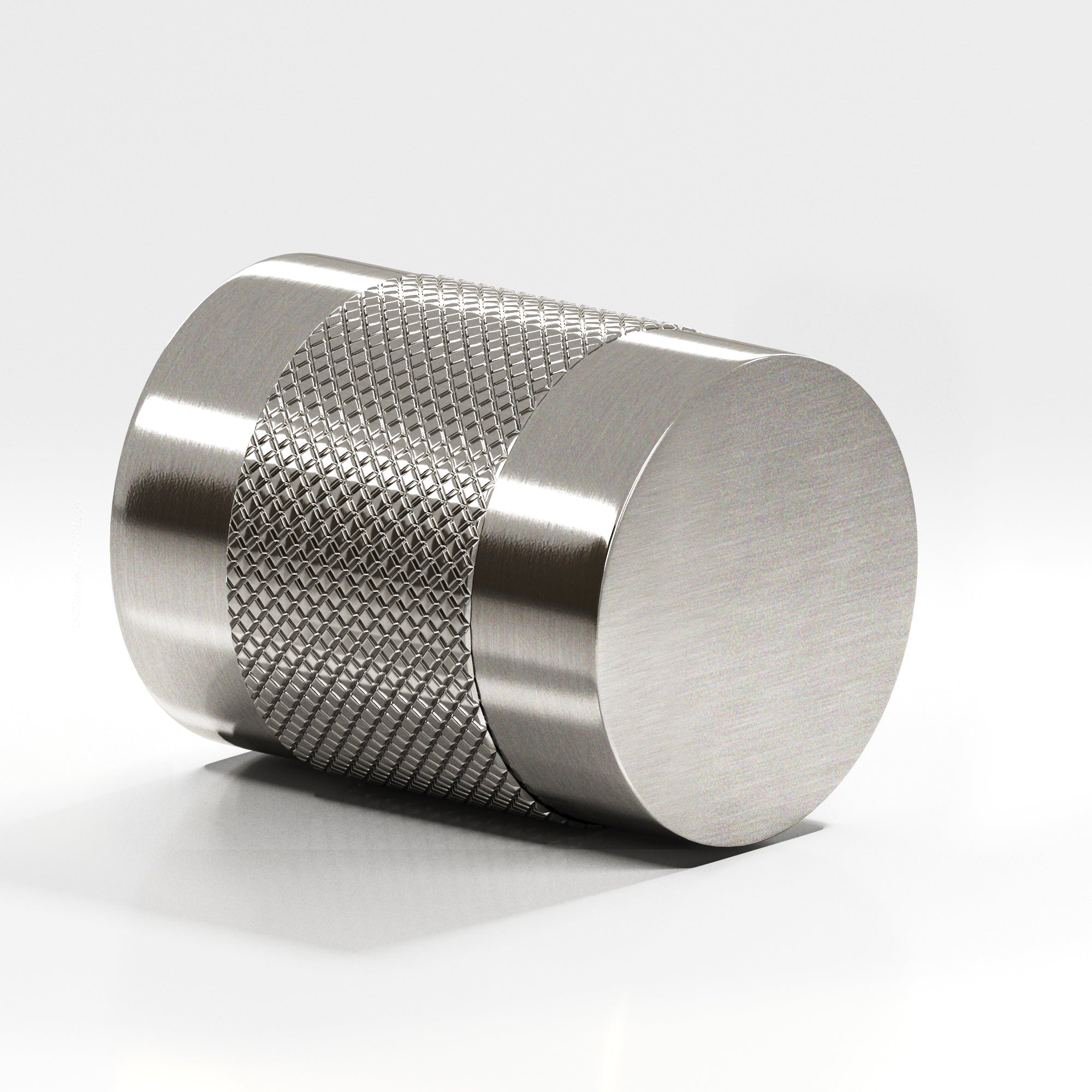 Colonial Bronze Series 562 1.25" Round Diamond-Knurled Cabinet Knob Back-To-Back Shower Kit Nickel Stainless / 1.25"