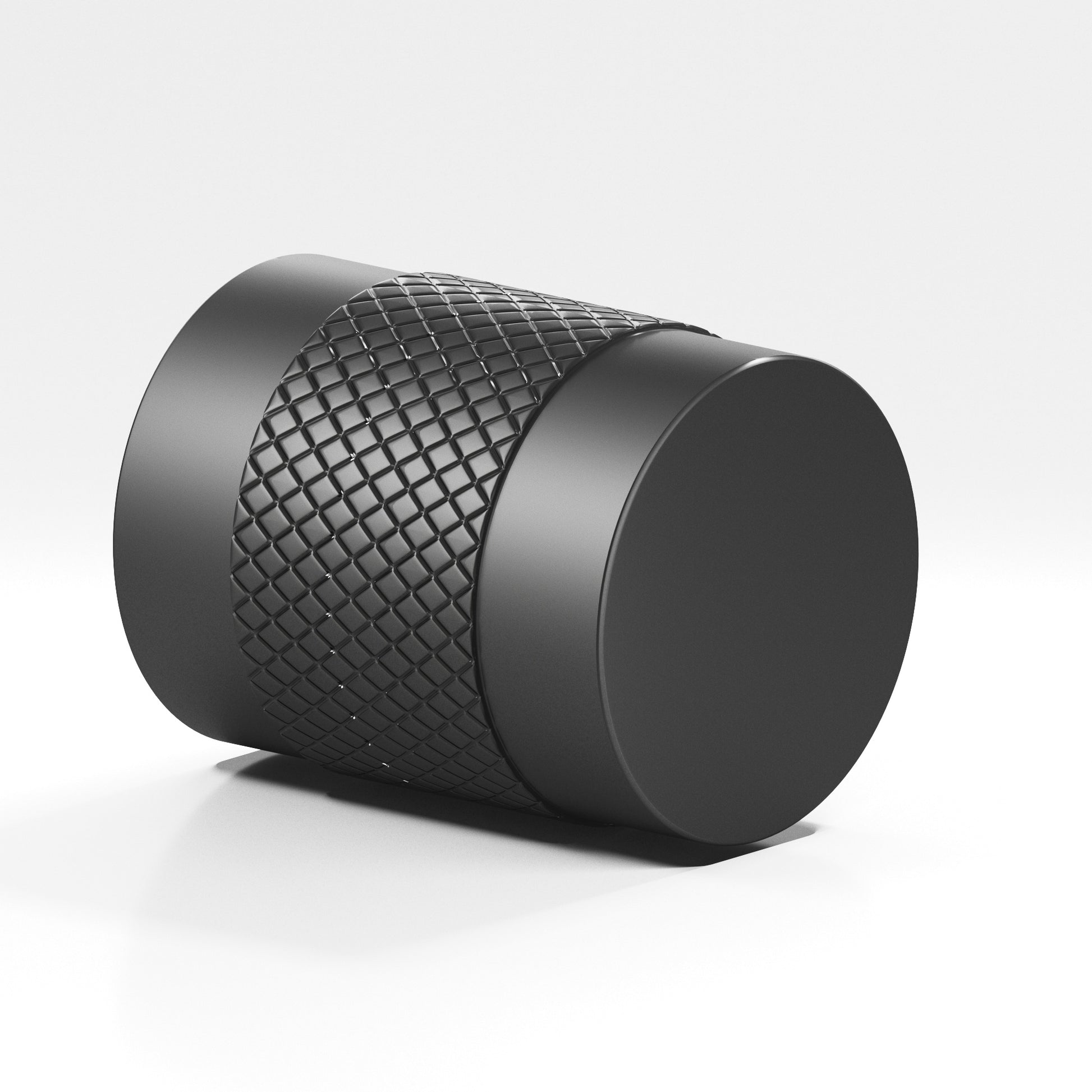 Colonial Bronze Series 561 1" Round Diamond-Knurled Cabinet Knob Back-To-Back Shower Kit Matte Graphite / 1"