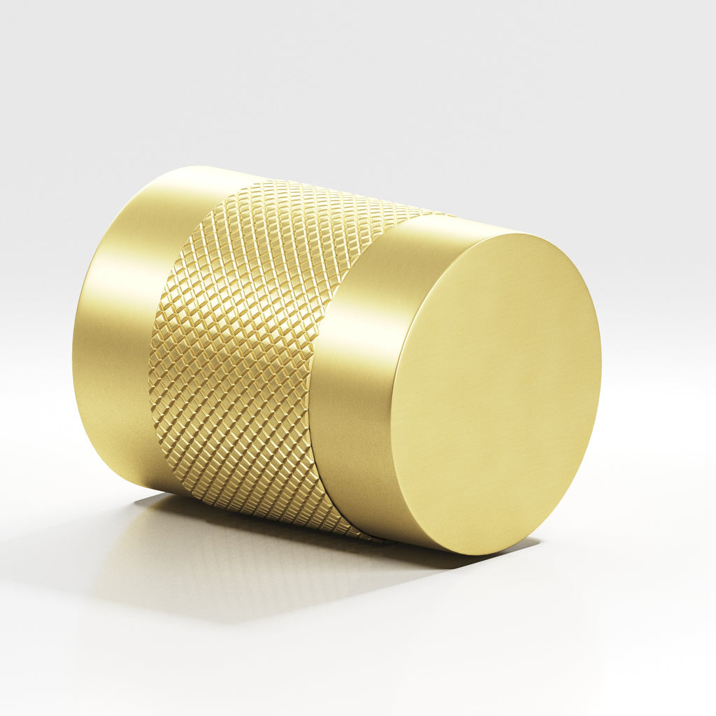Colonial Bronze Series 560 .75" Round Diamond-Knurled Cabinet Knob Back-To-Back Shower Kit Matte Satin Brass / .75"