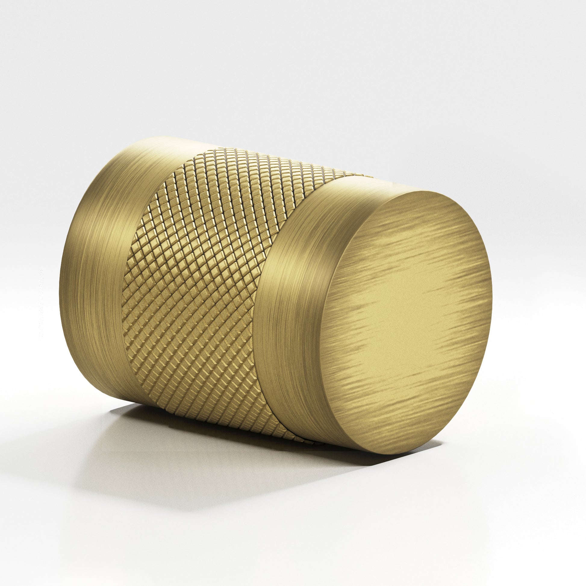 Colonial Bronze Series 561 1" Round Diamond-Knurled Cabinet Knob Back-To-Back Shower Kit Matte Antique Satin Brass / 1"