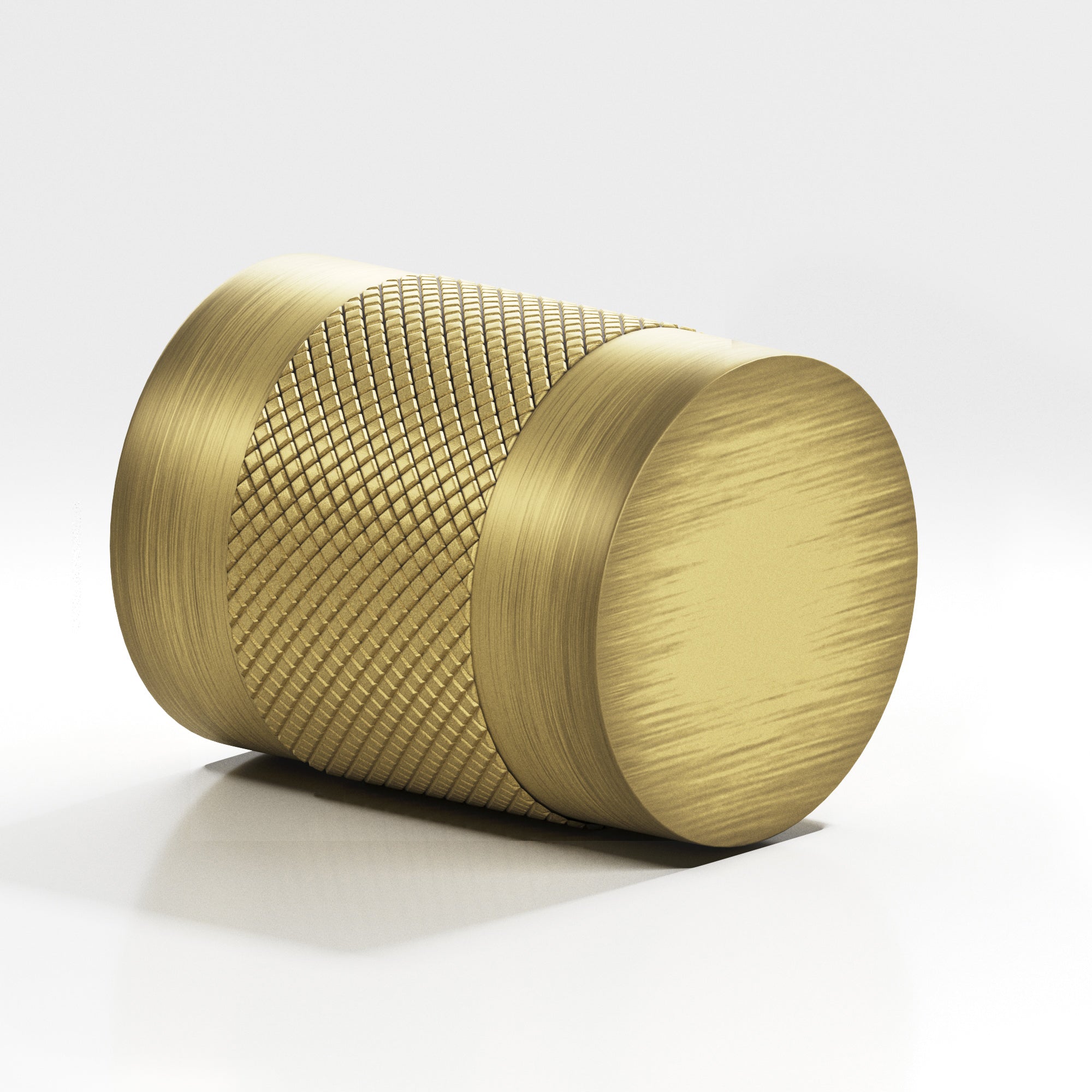 Colonial Bronze Series 561 1" Round Diamond-Knurled Cabinet Knob Back-To-Back Shower Kit Matte Antique Satin Brass / 1"