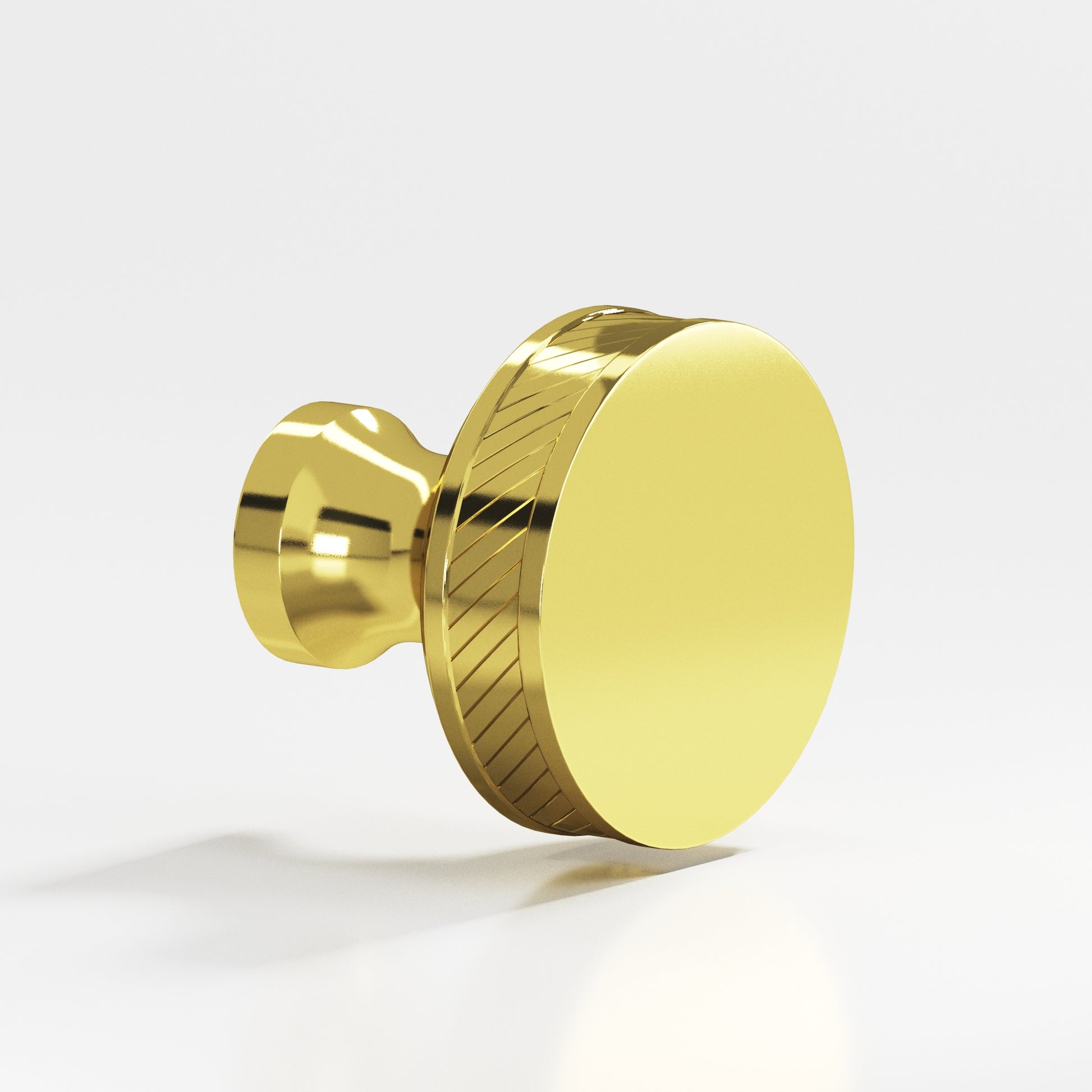 Colonial Bronze Series 578 1.25" Round Single-Knurled Sandwich Cabinet Knob Back-To-Back Shower Kit French Gold / 1.25"