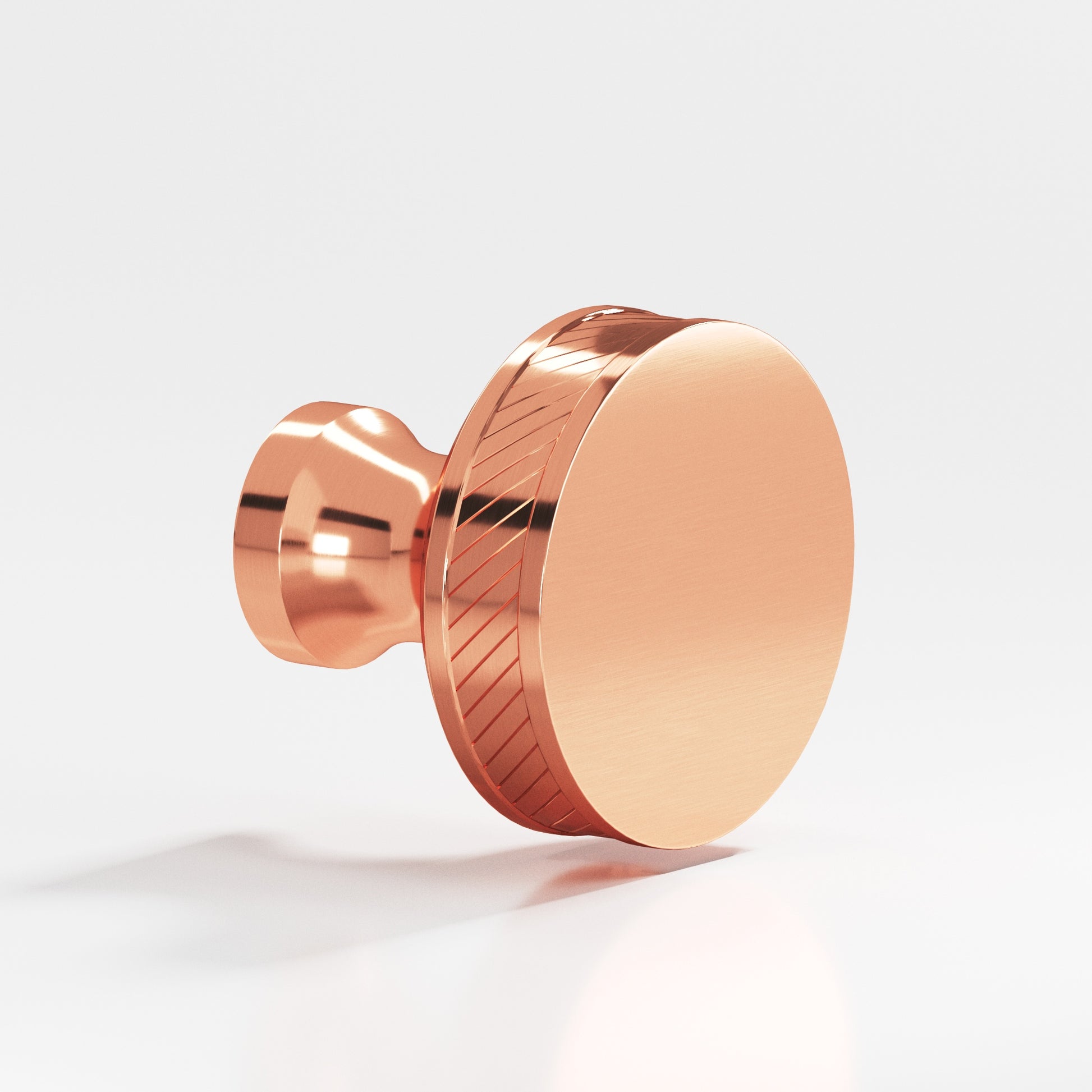 Colonial Bronze Series 579 1.5" Round Single-Knurled Sandwich Cabinet Knob Back-To-Back Shower Kit Satin Copper / 1.5"